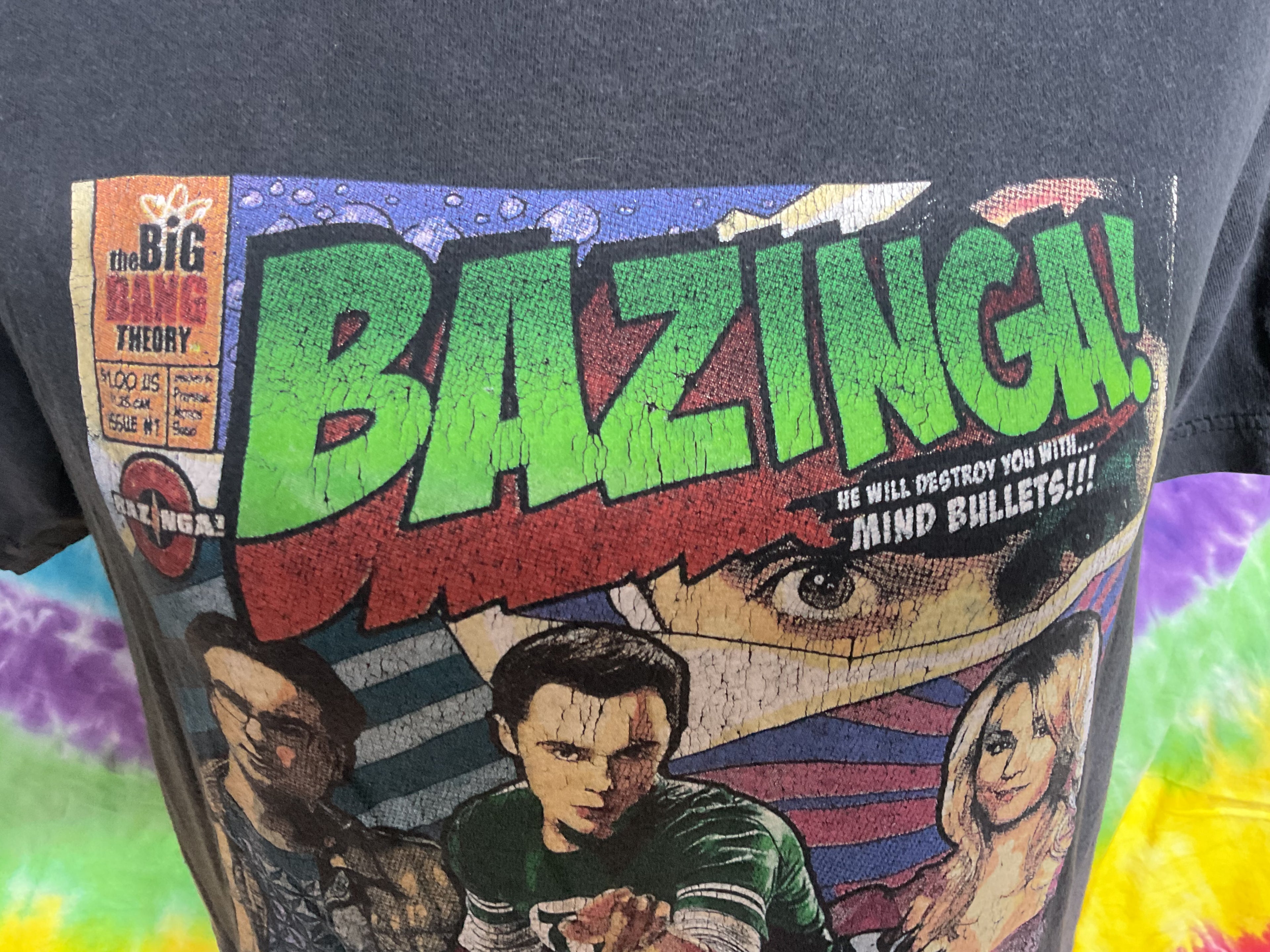 Big Bang Theory Bazinga Comic Cover Shirt Small Ripple Junction