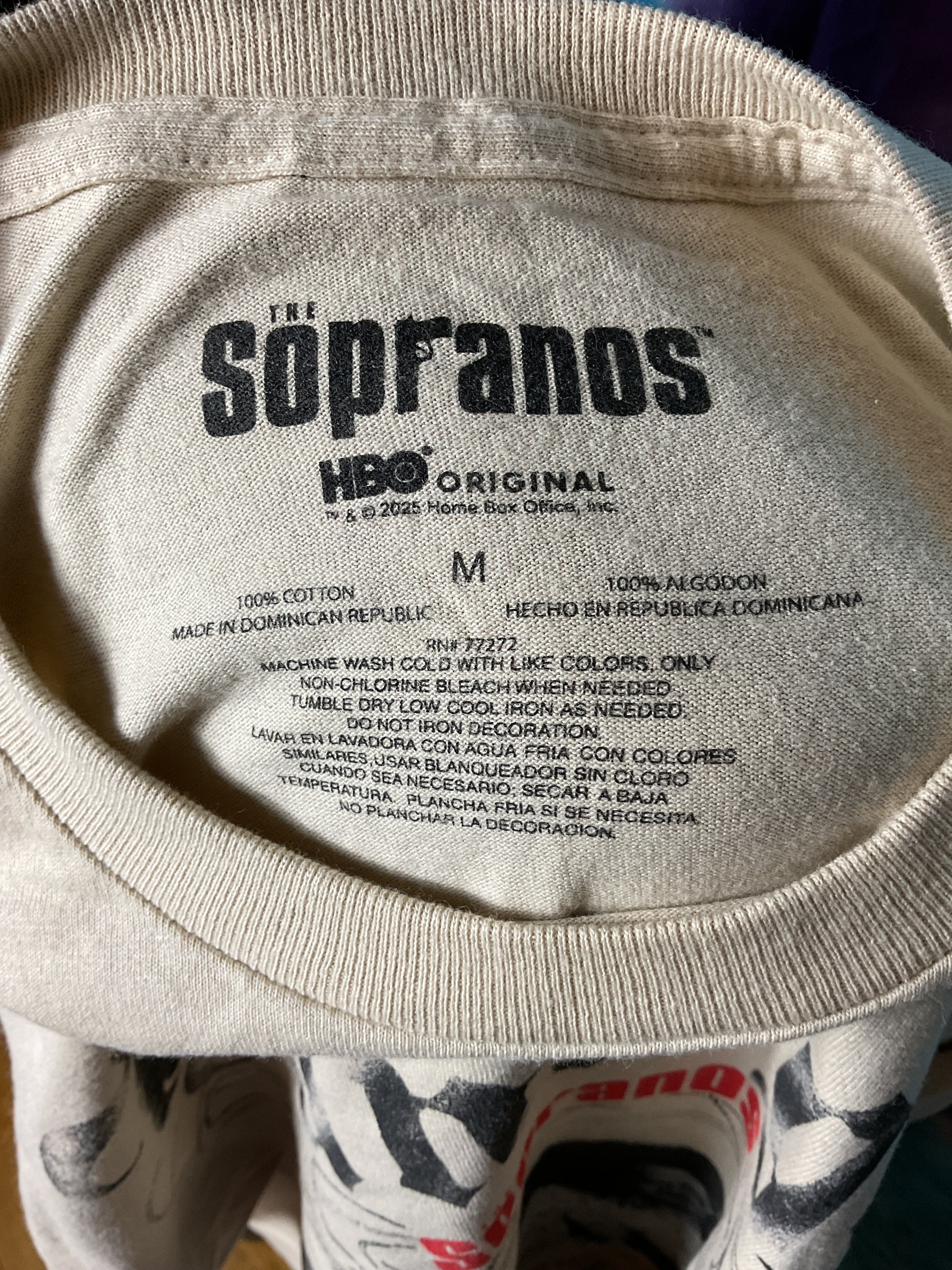 Vintage The Sopranos HBO T-Shirt Tony Soprano Cream M