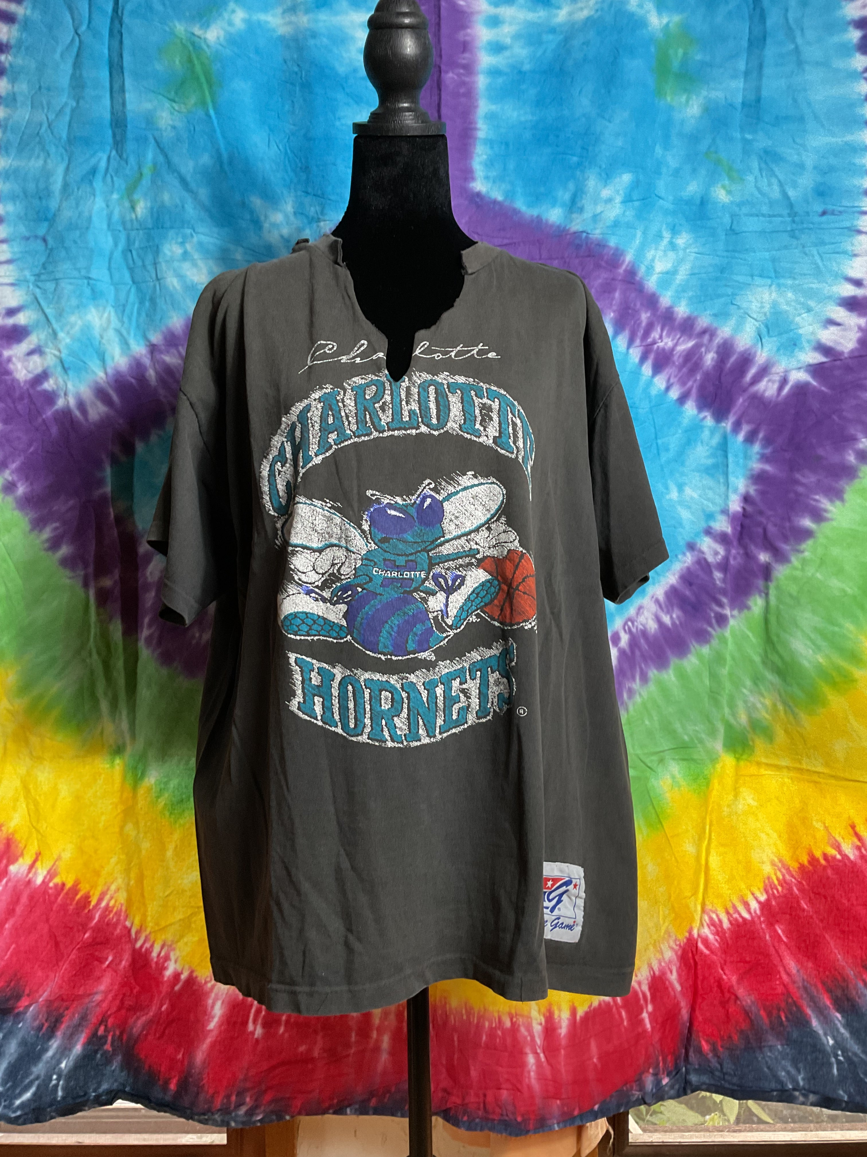 VTG Charlotte Hornets NBA T-Shirt Single Stitch XL