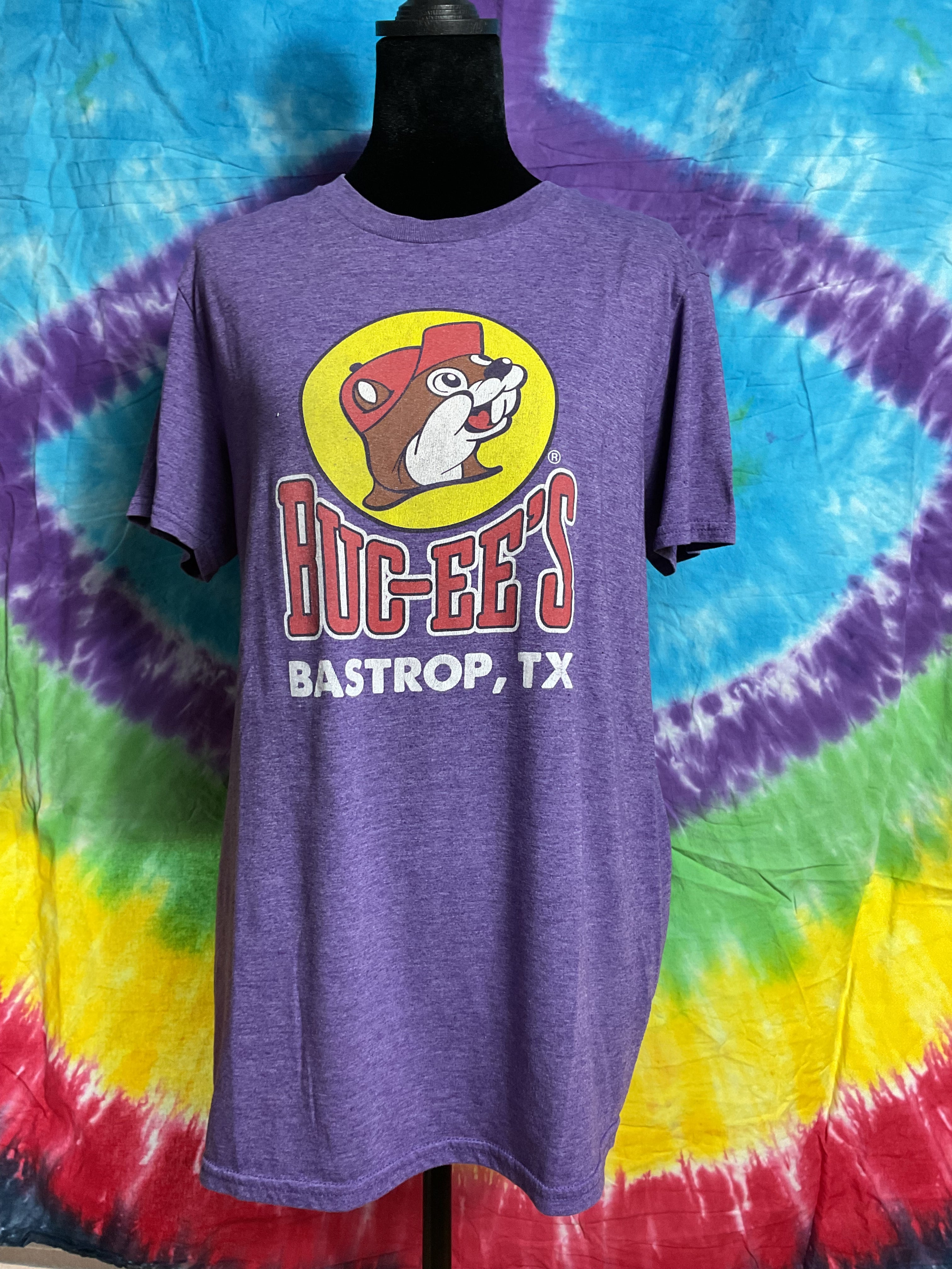 Buc-ee's Bastrop Texas Purple Heather Graphic Tee Size Medium