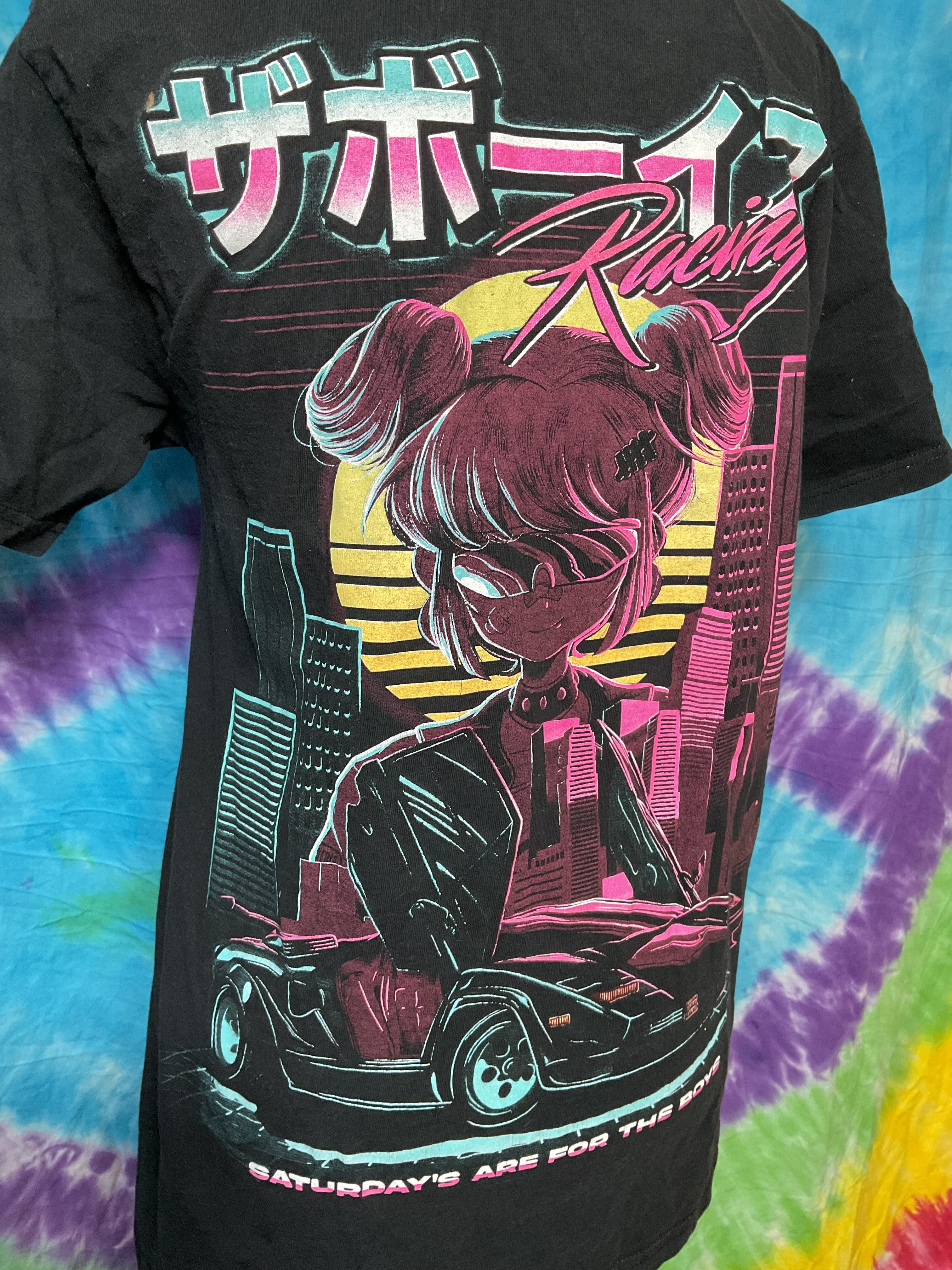 Vintage The Boys Racing Graphic Tee Synthwave S/P