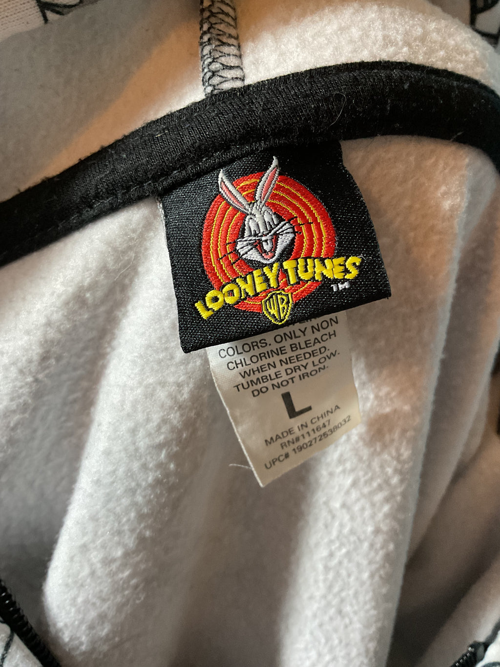 Looney Tunes AOP Character Zip Hoodie Marvin Taz Bugs L