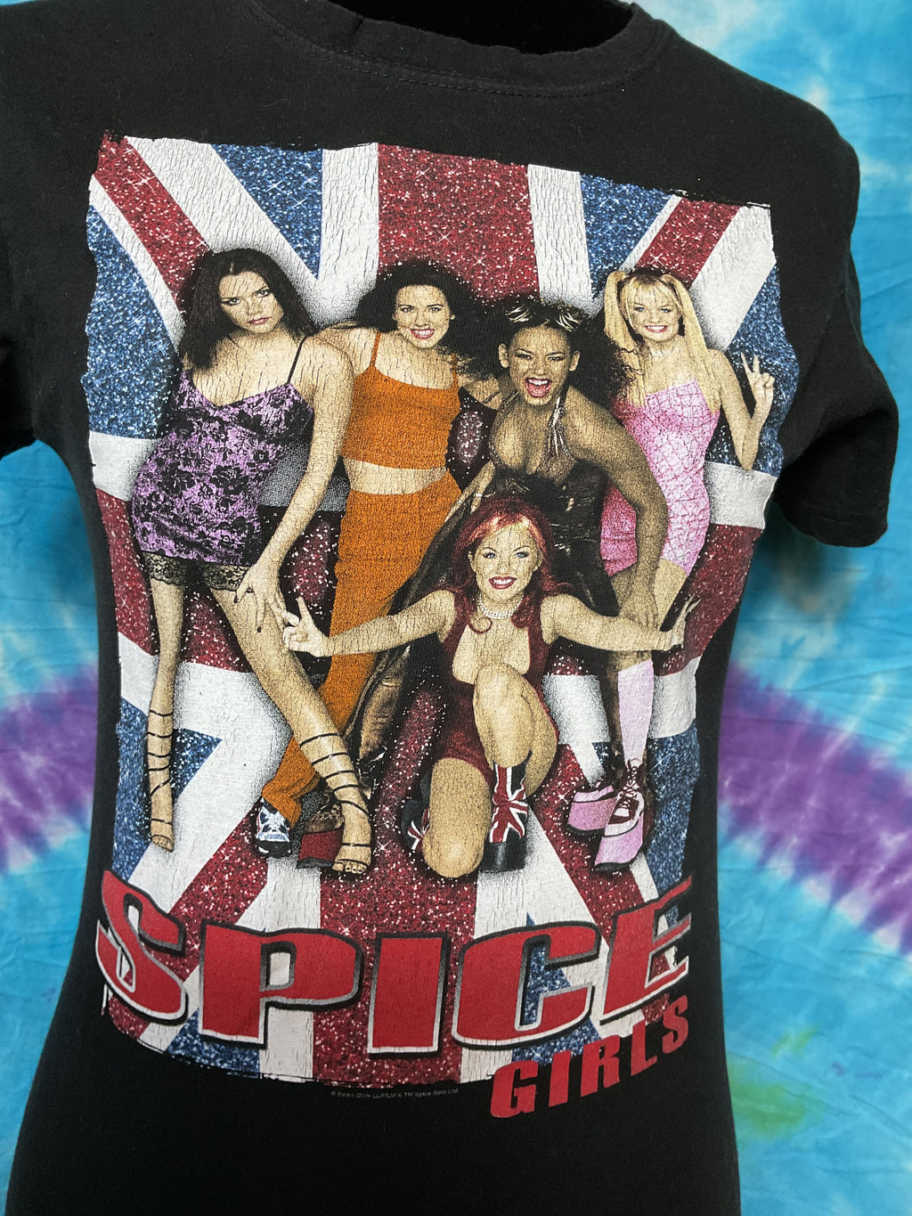 Spice Girls Vintage 1997 Union Jack Graphic Tee