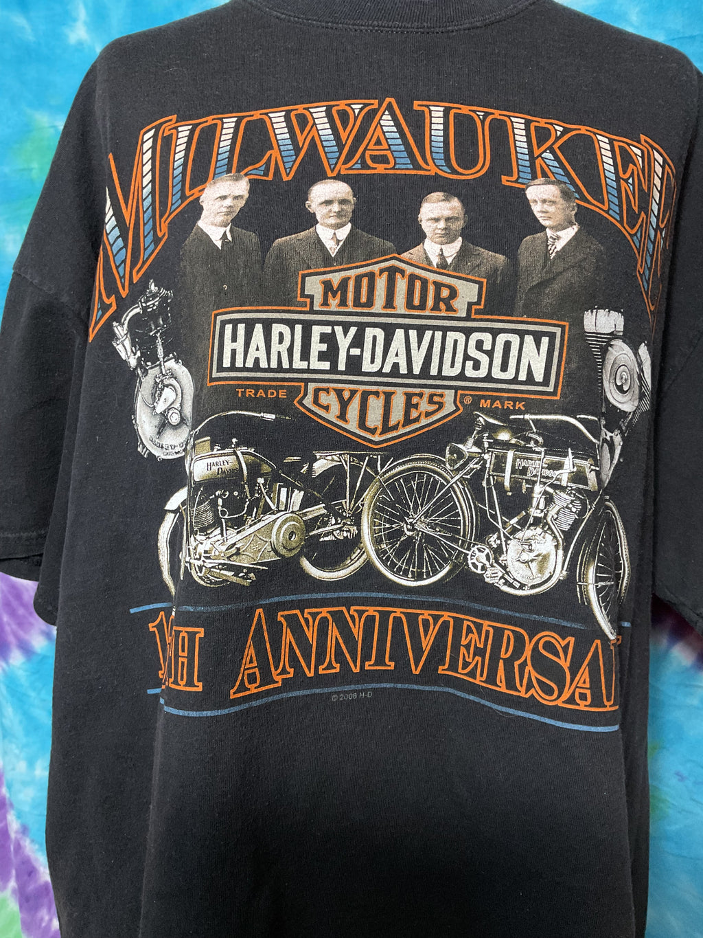 Vintage 2008 Harley-Davidson Milwaukee 105th Anniversary Tee