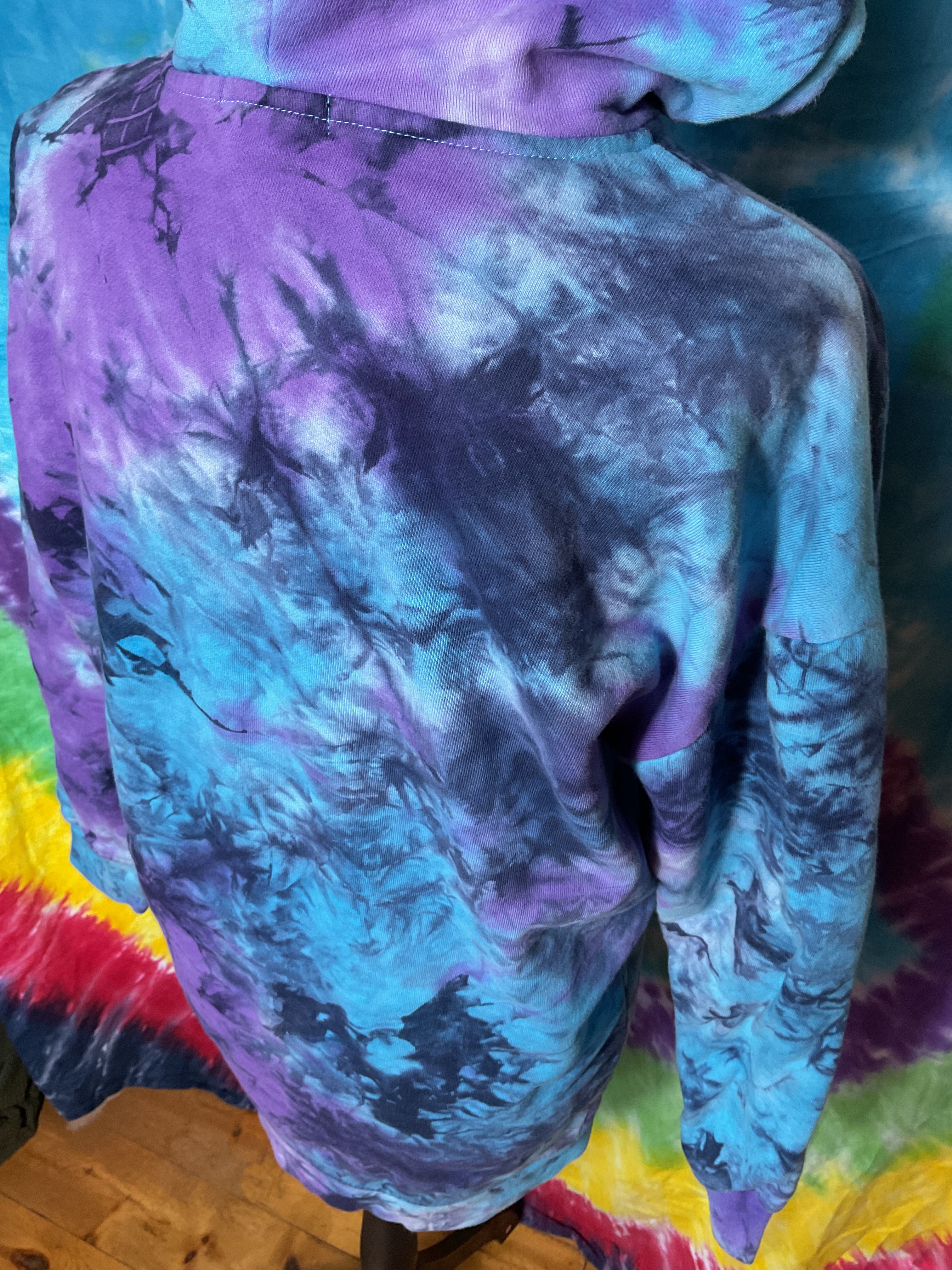 Custom Cut Hot Topic Patrick Star Tie Dye Hoodie DOPE Small
