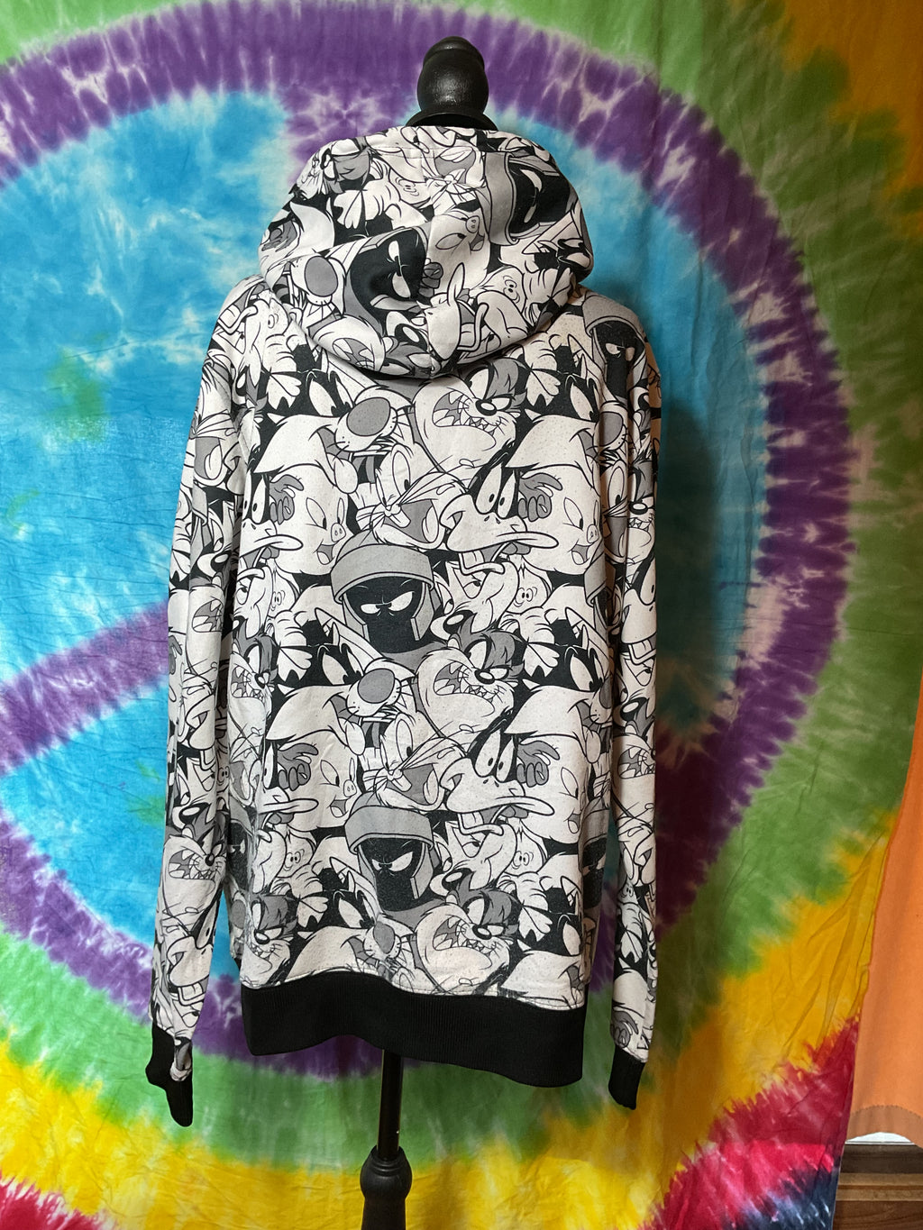 Looney Tunes AOP Character Zip Hoodie Marvin Taz Bugs L