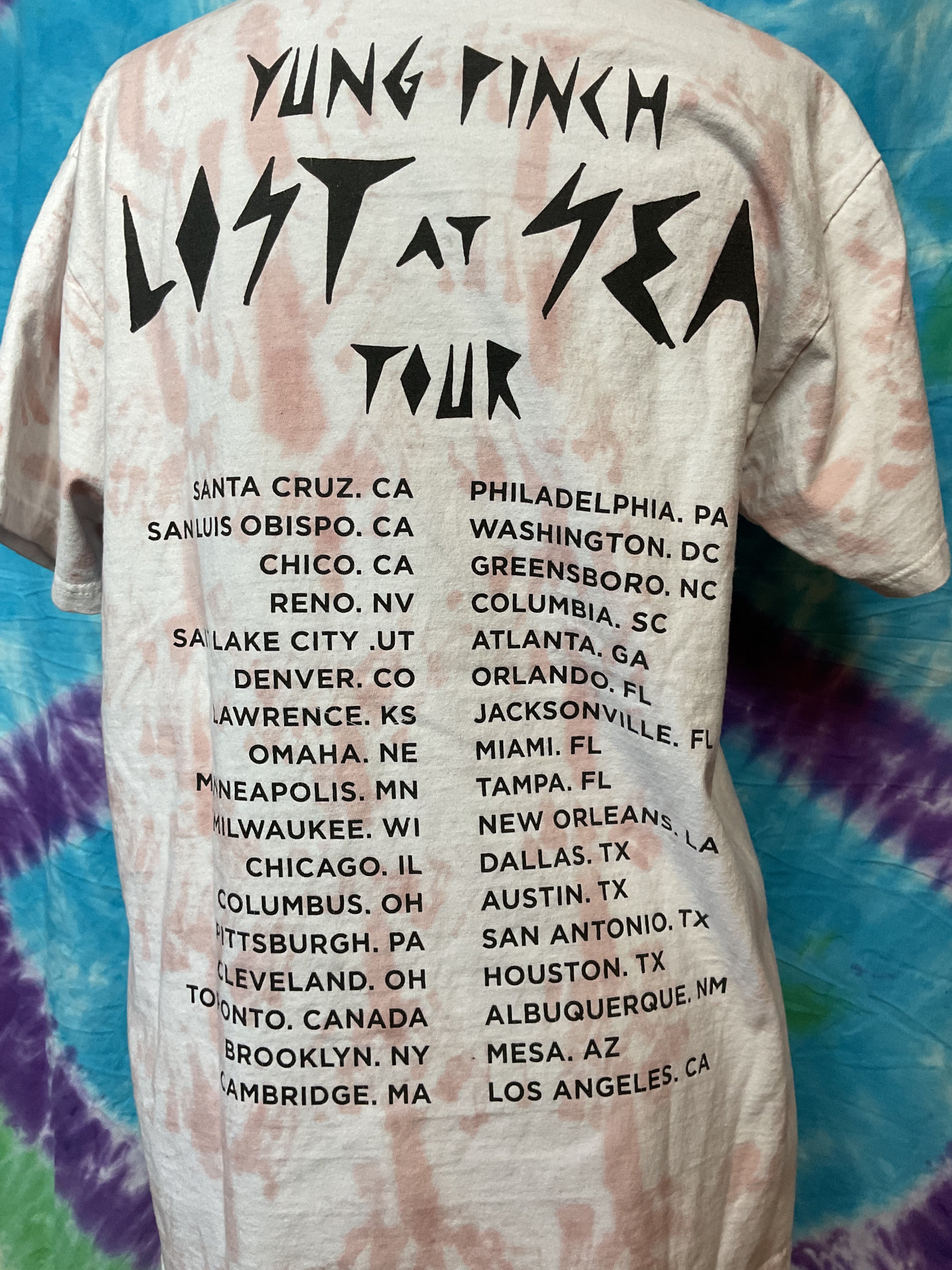 Yung Pinch Lost at Sea Tour Tie Dye Shirt Medium