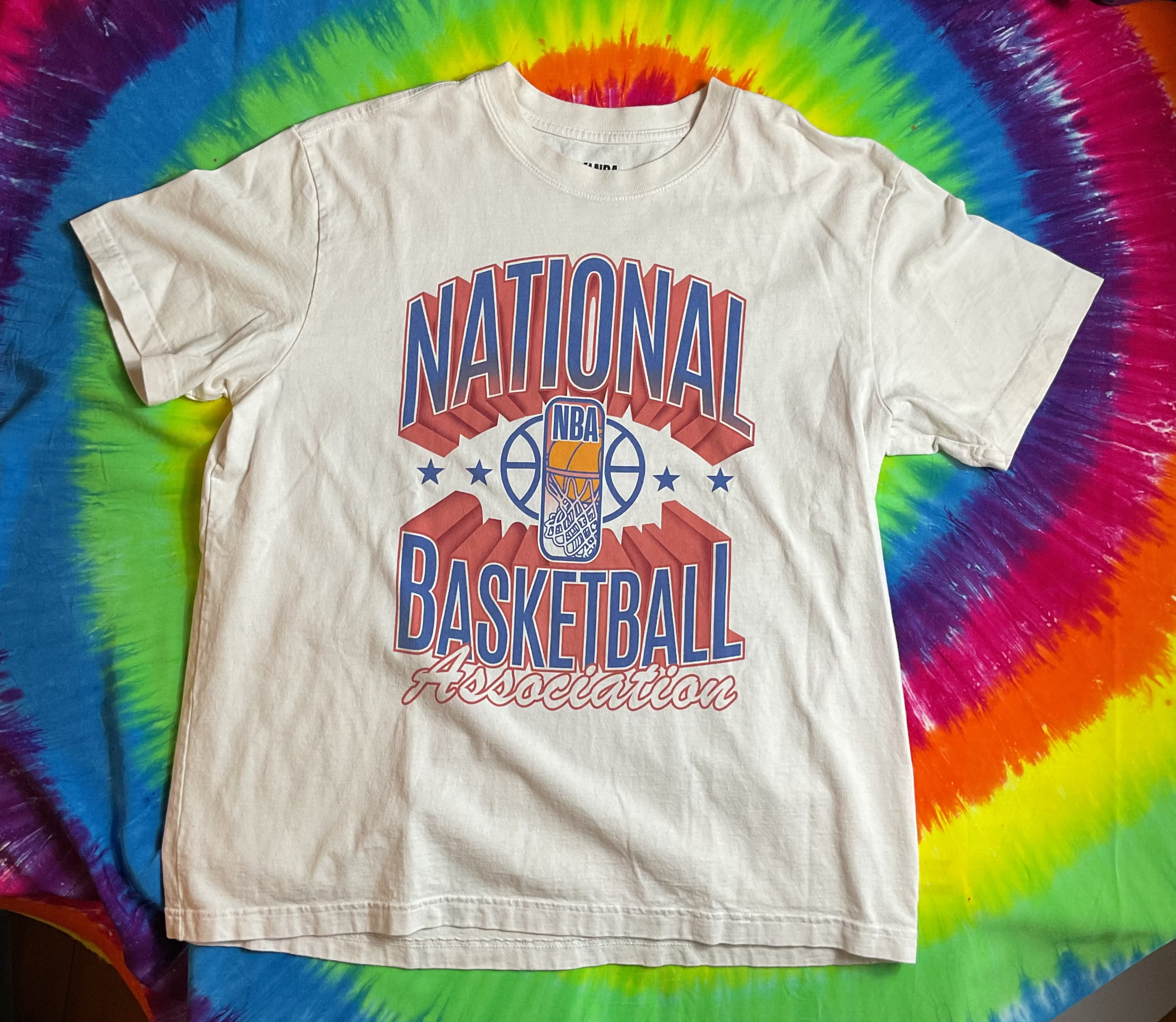 NBA All Team Logo Graphic T-Shirt White Mad Engine Large