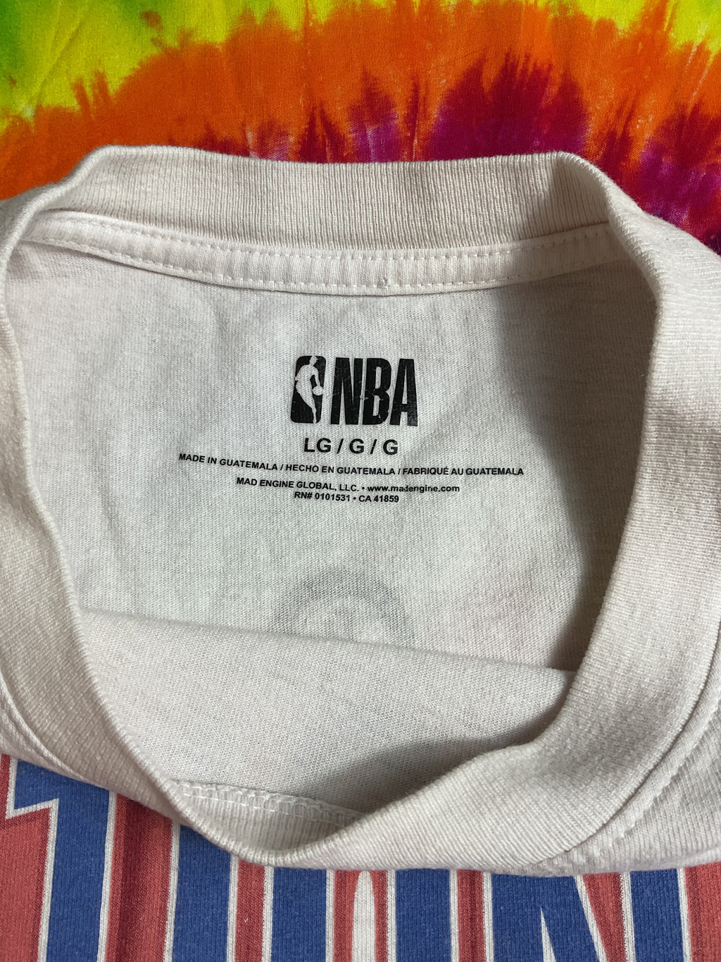NBA All Team Logo Graphic T-Shirt White Mad Engine Large