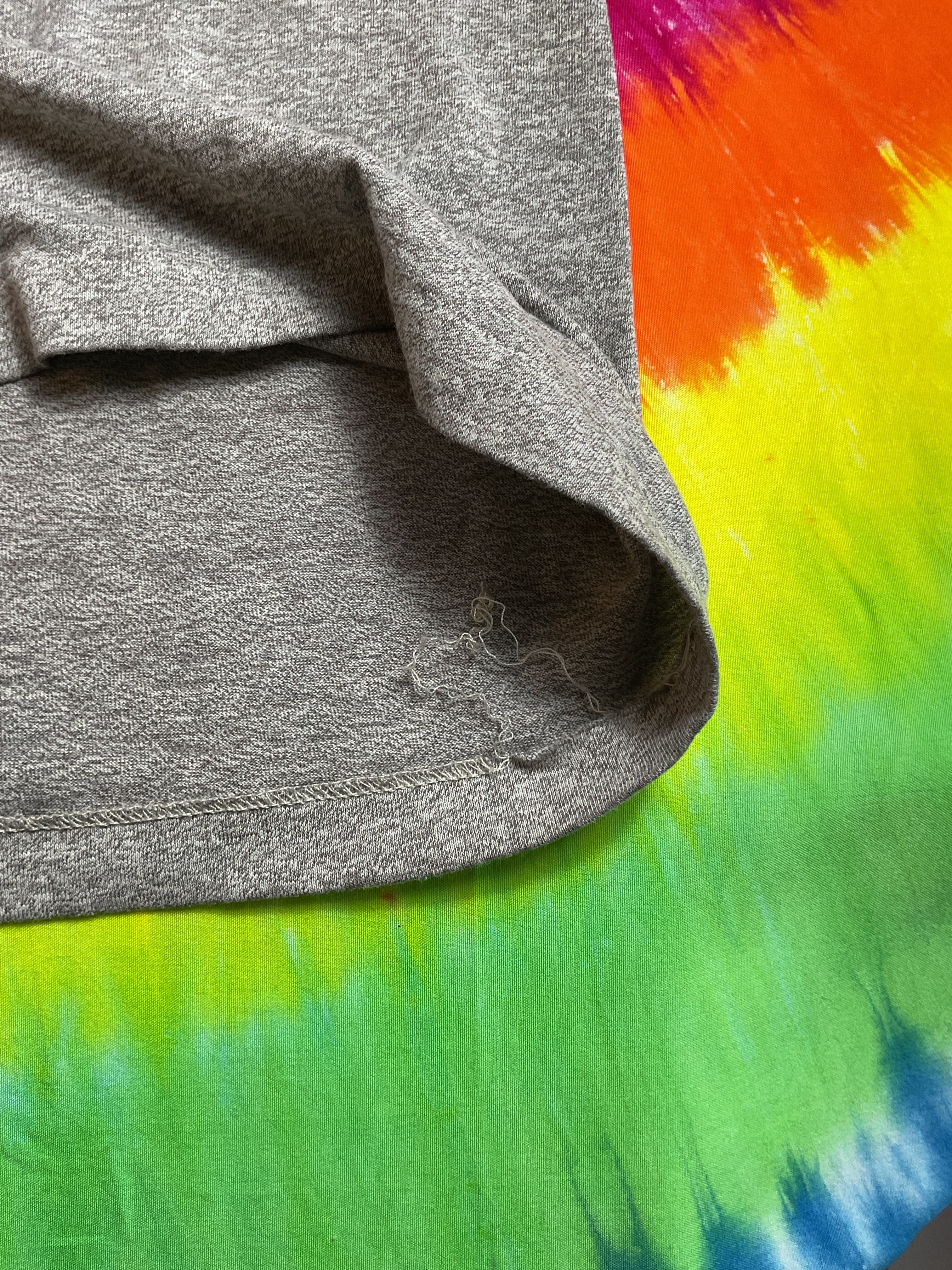 Vtg 80s US Army PT Tee Heather Gray Single Stitch Distressed L