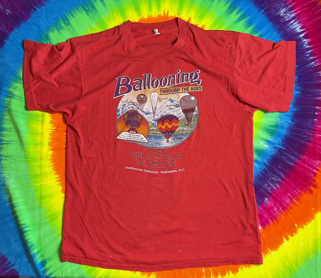 Vintage 1987 Smithsonian Air & Space Museum Ballooning T-Shirt