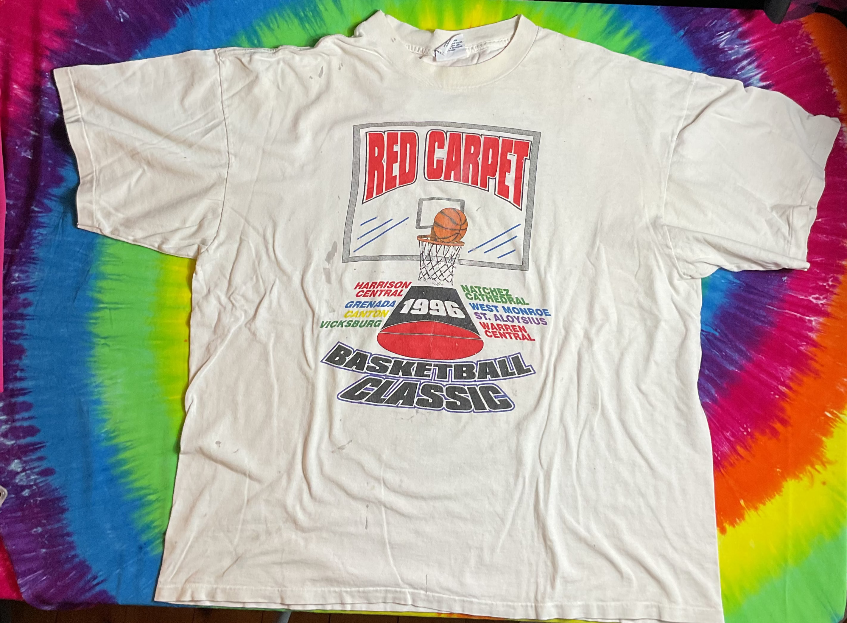 Vintage 1996 Red Carpet Basketball Classic Tee Fila USA XL