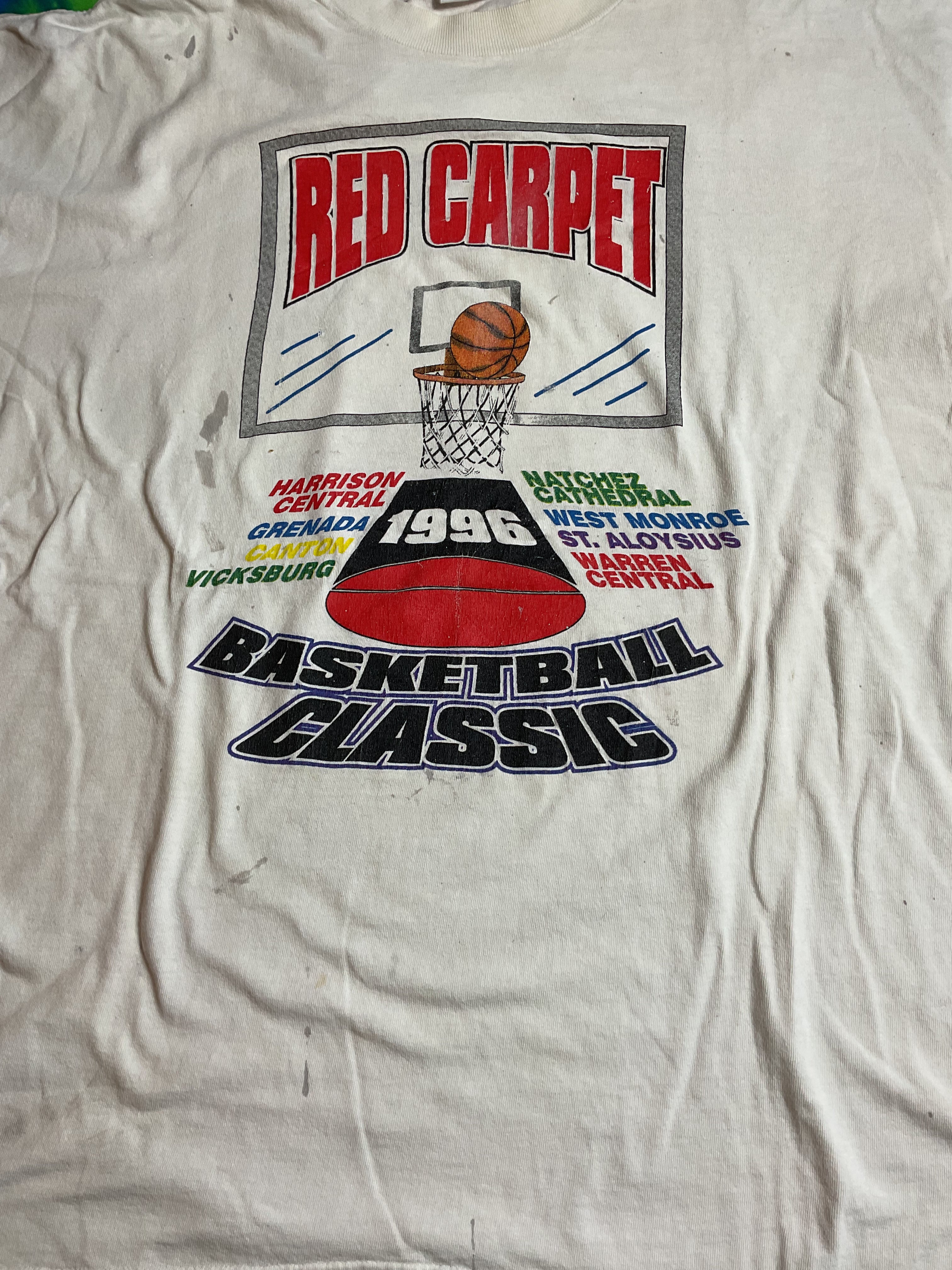 Vintage 1996 Red Carpet Basketball Classic Tee Fila USA XL