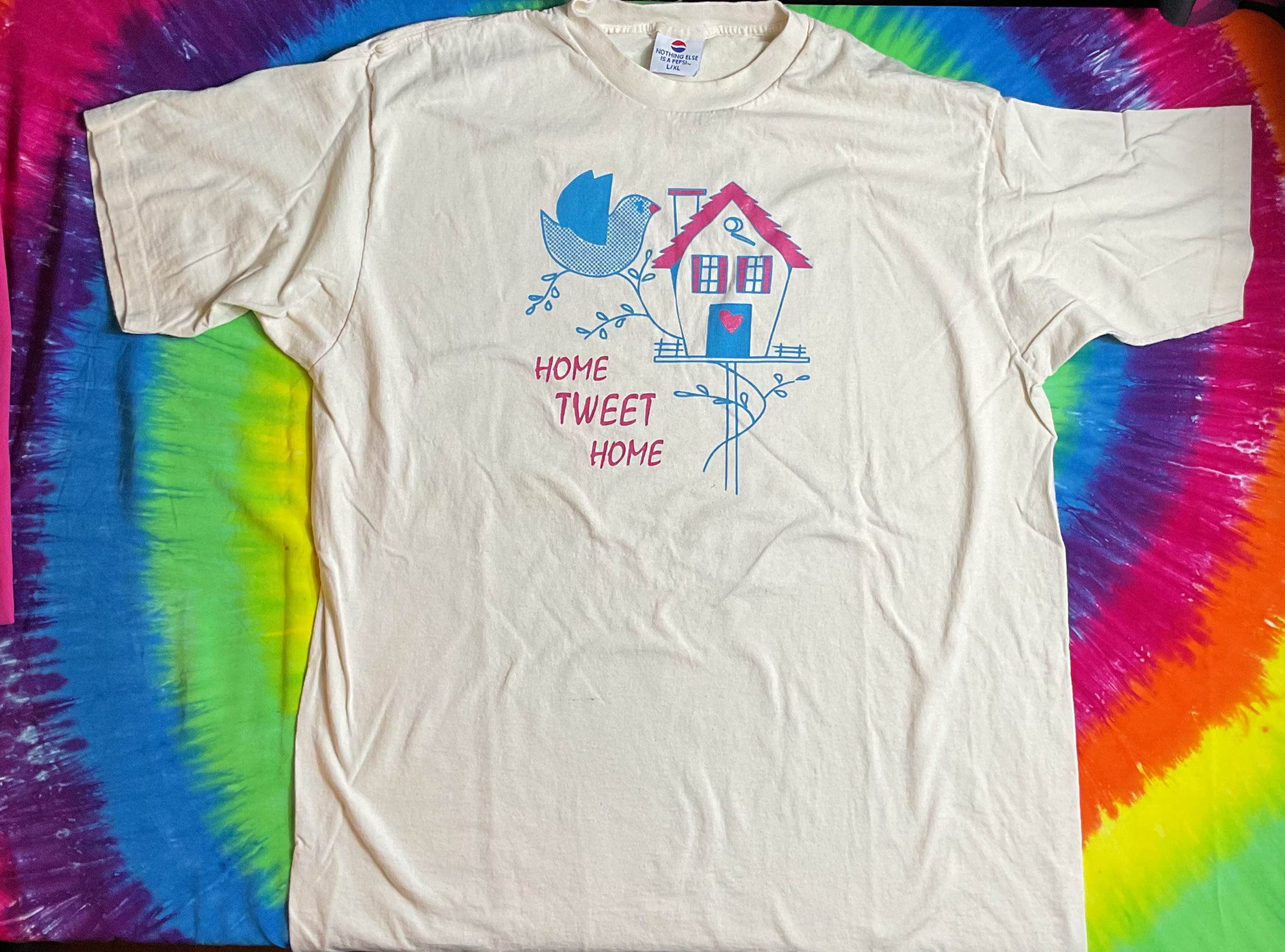 Vintage 90s Pepsi "Home Tweet Home" T-Shirt Made in USA L/XL