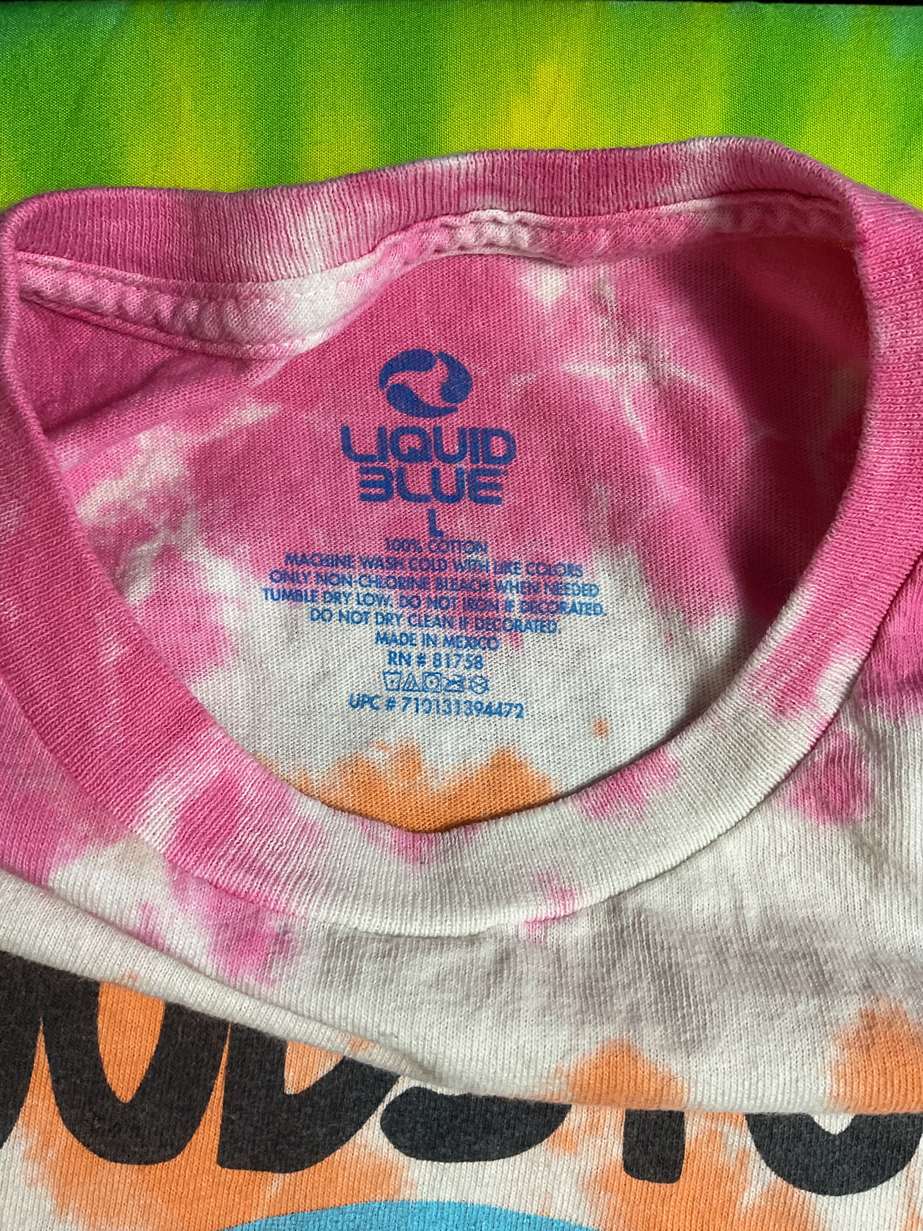 Liquid Blue Woodstock Tie Dye Shirt 3 Days of Peace Music Love XL