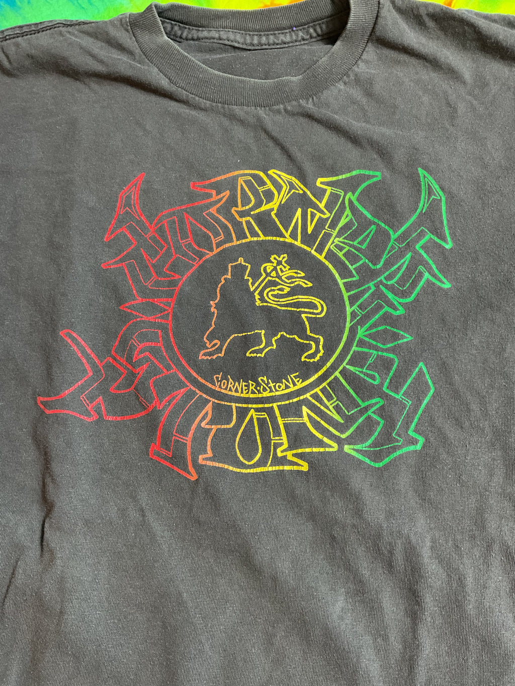 Cornerstone Reggae Lion of Judah Graffiti Graphic Tee Medium