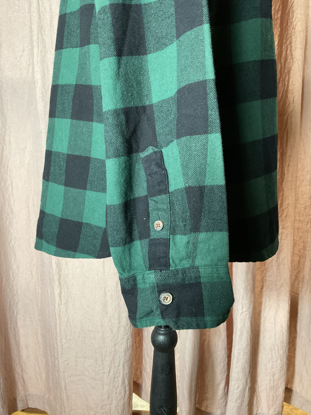 Jachs NY Heritage Flannel Shirt Mens XL Green Black Buffalo Plaid