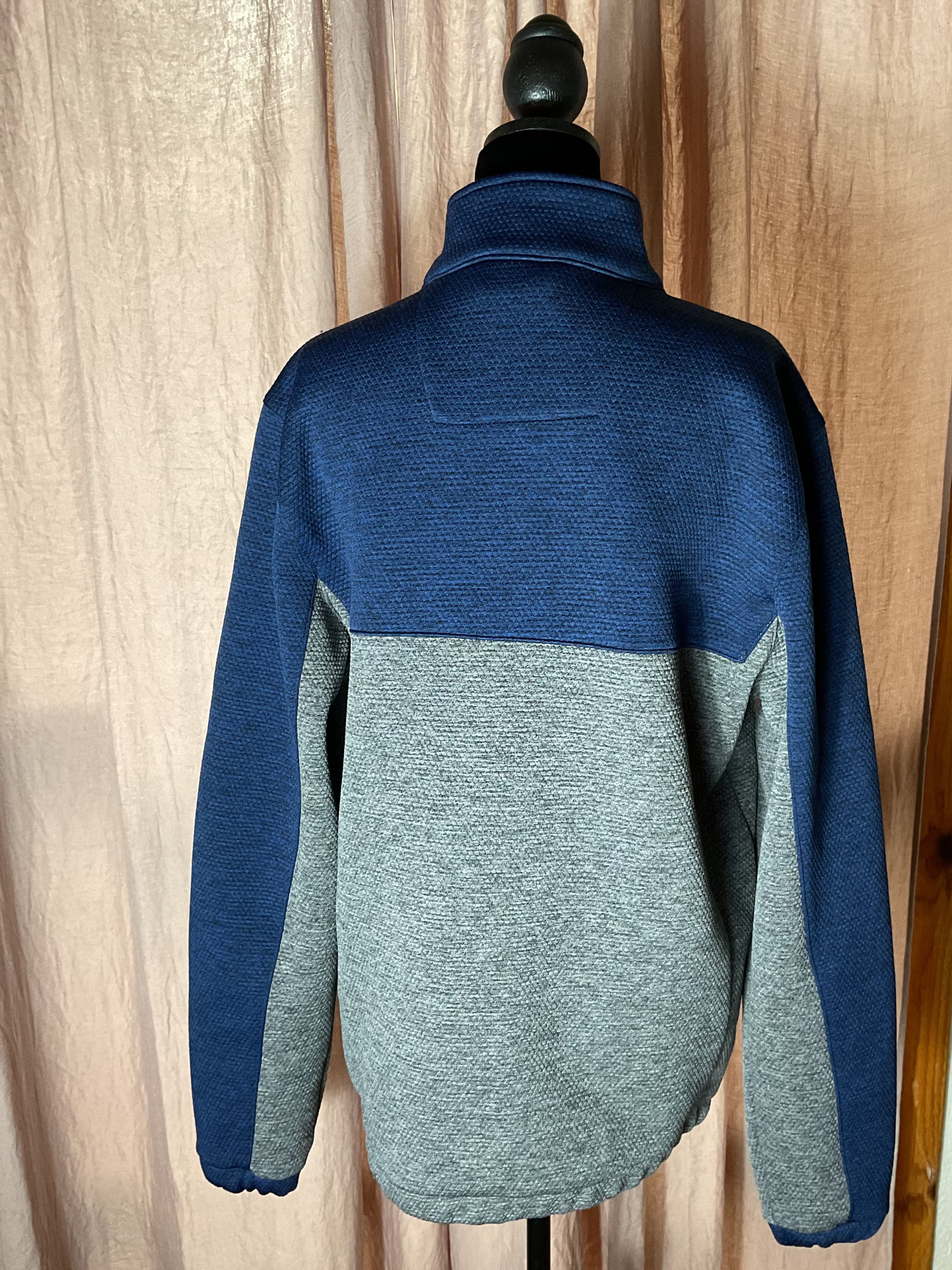 NFL Seattle Seahawks Full Zip Fleece Jacket Blue Grey Mens Medium