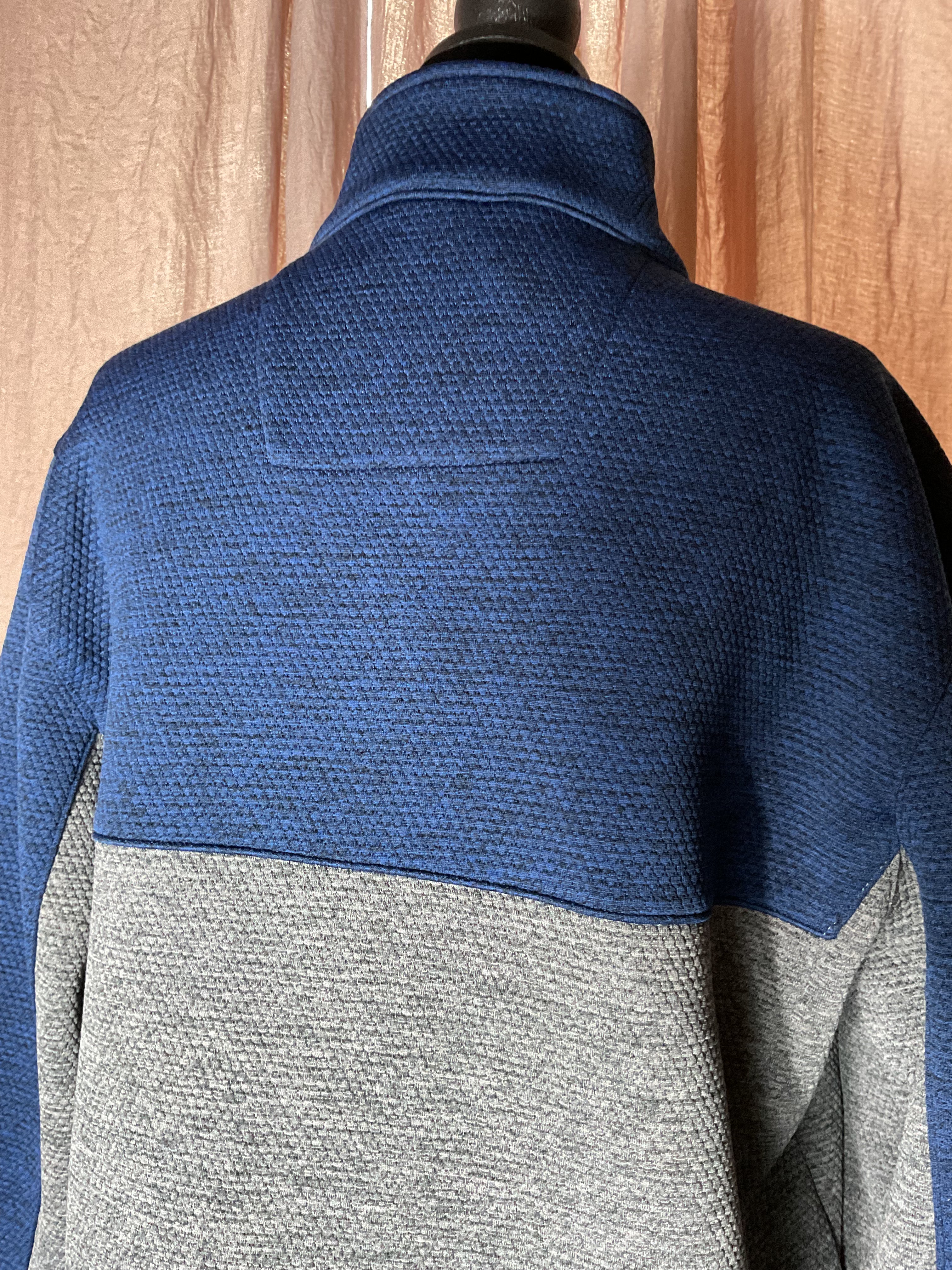 NFL Seattle Seahawks Full Zip Fleece Jacket Blue Grey Mens Medium