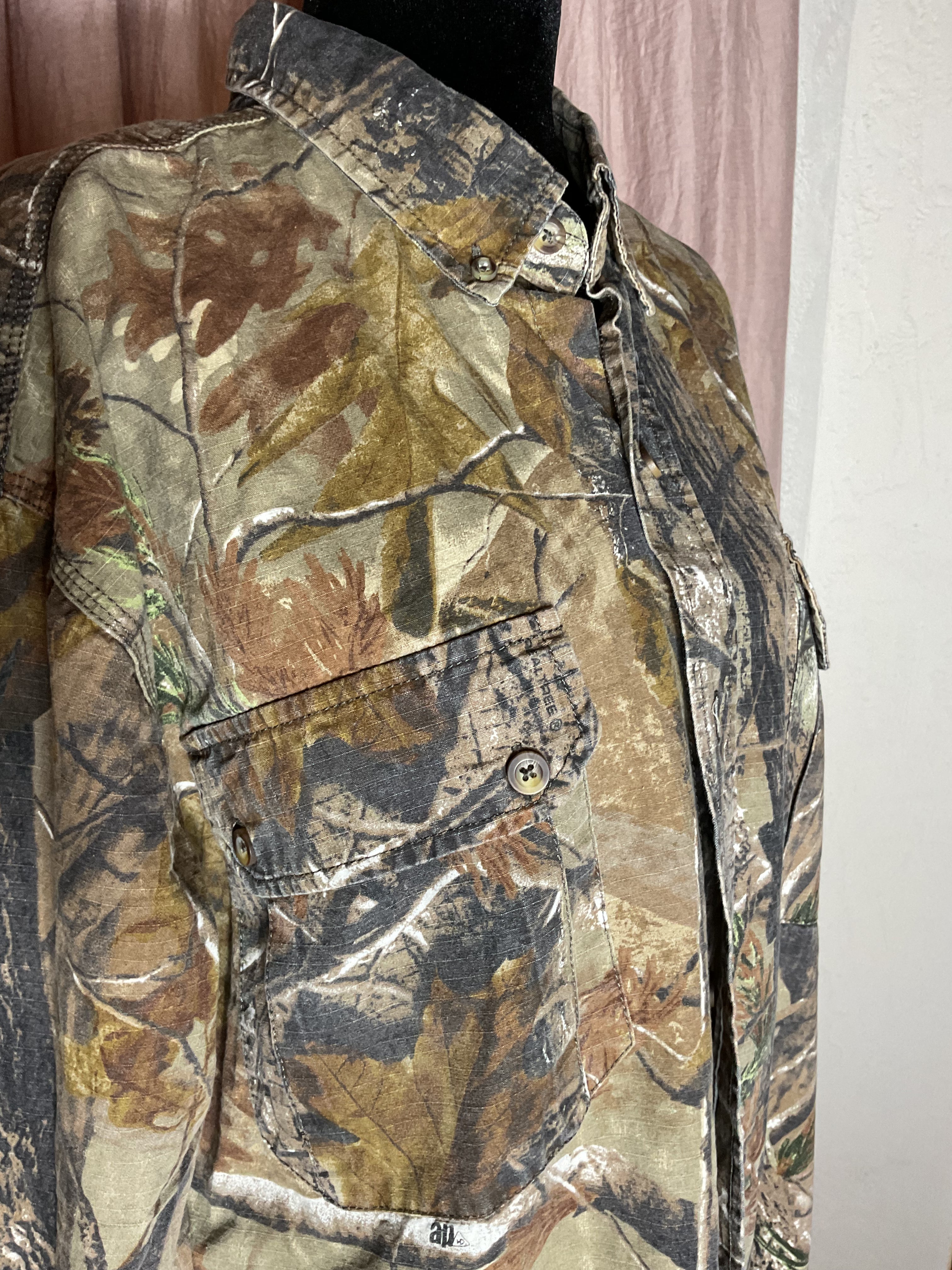 Game Winner RealTree Camo Long Sleeve Button Down Shirt - Men's L
