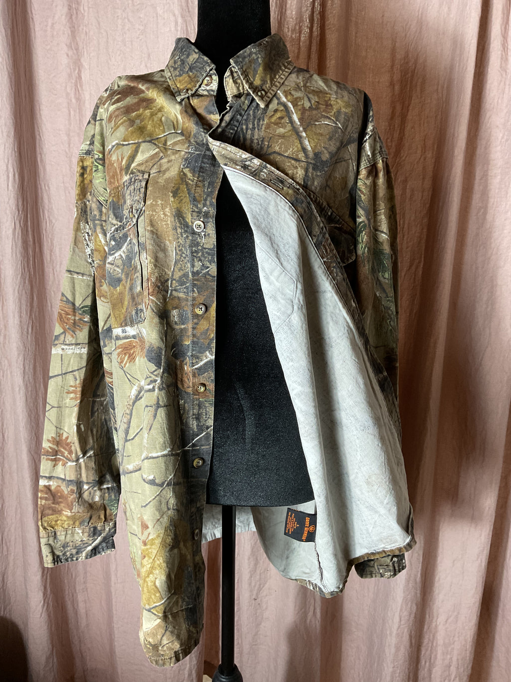 Game Winner RealTree Camo Long Sleeve Button Down Shirt - Men's L