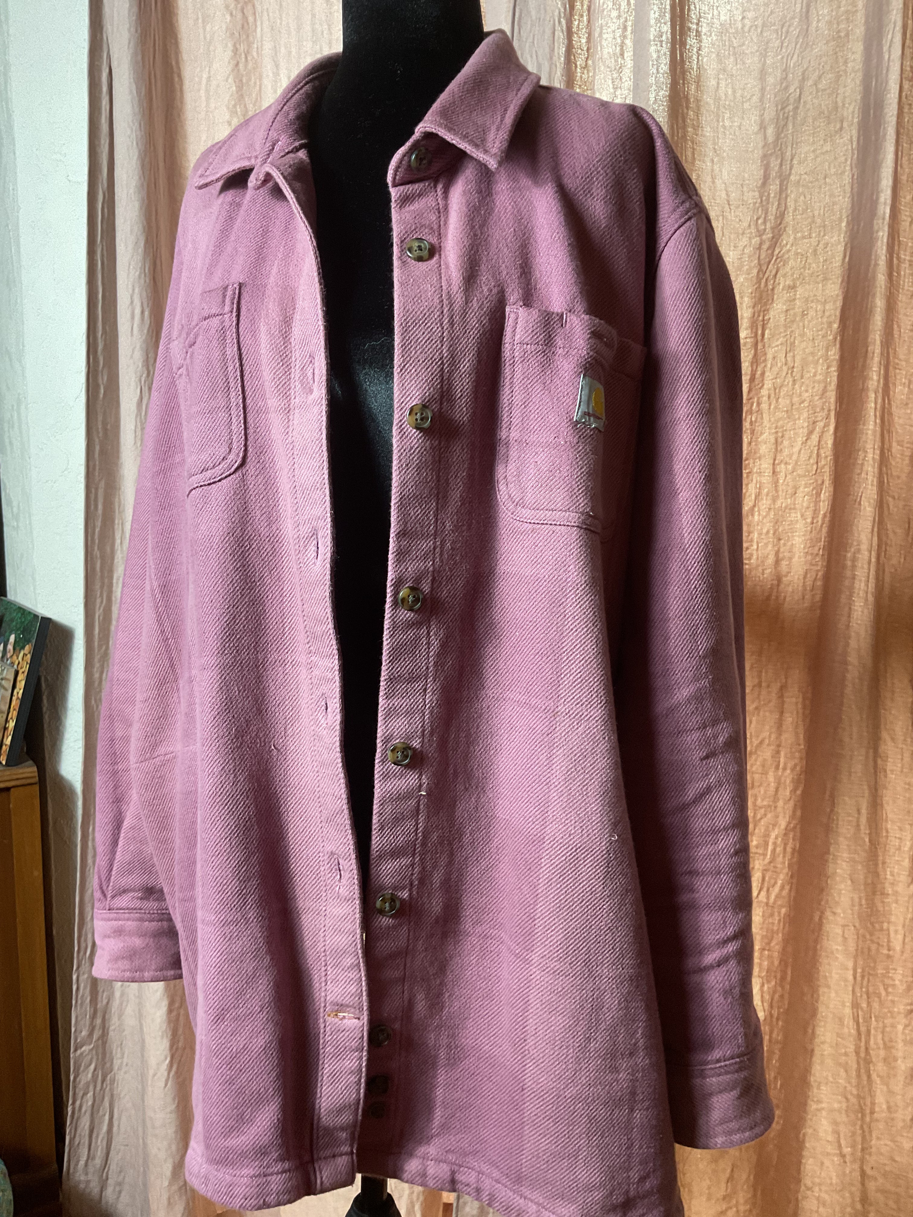 Carhartt TW6450-W Women’s XL Dusty Rose Canvas Shirt Jacket