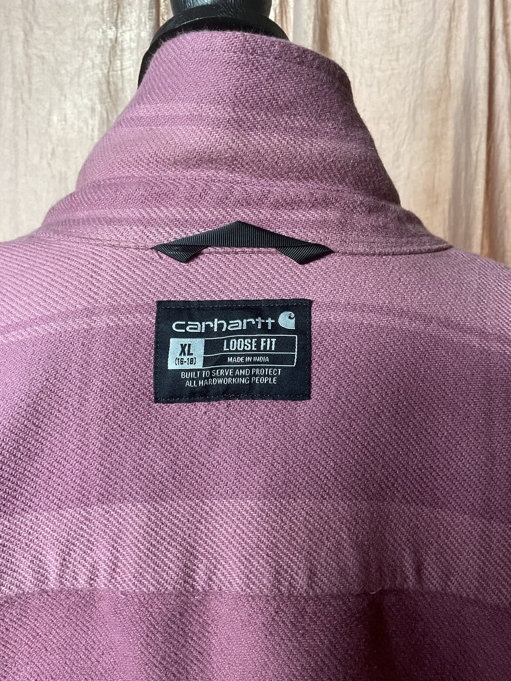 Carhartt TW6450-W Women’s XL Dusty Rose Canvas Shirt Jacket