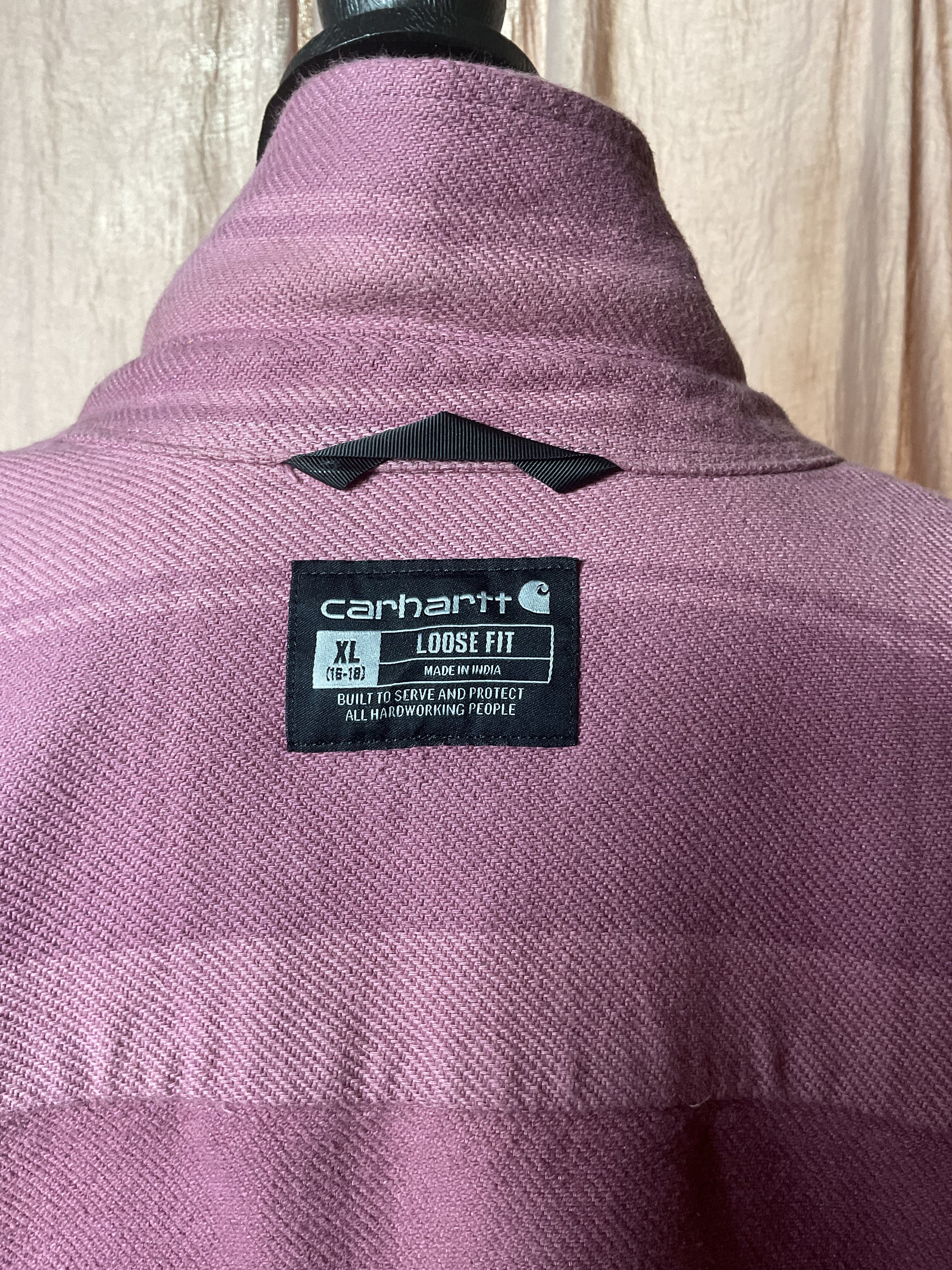 Carhartt TW6450-W Women’s XL Dusty Rose Canvas Shirt Jacket
