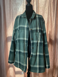 Fjallraven Canada Shirt Women's XL Green Plaid Wool Blend Shacket