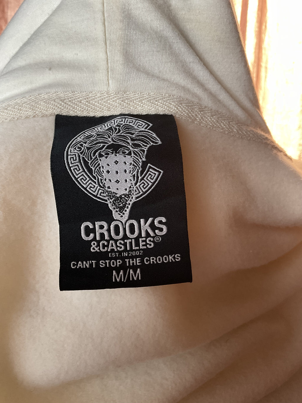 Crooks & Castles Medusa Logo White Graphic Hoodie Medium