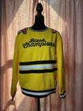 Black Pyramid by Chris Brown Yellow Tiger Patch Crewneck XL