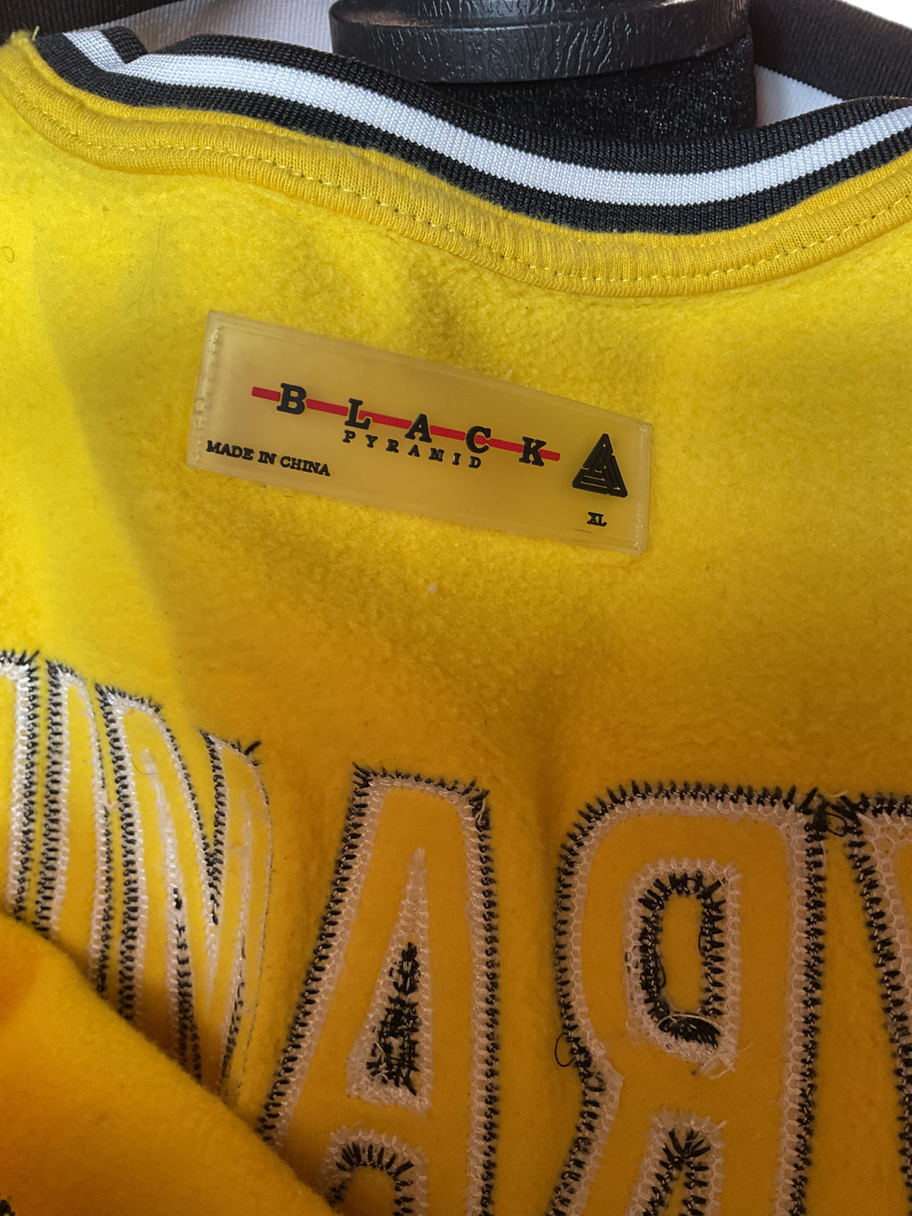 Black Pyramid by Chris Brown Yellow Tiger Patch Crewneck XL