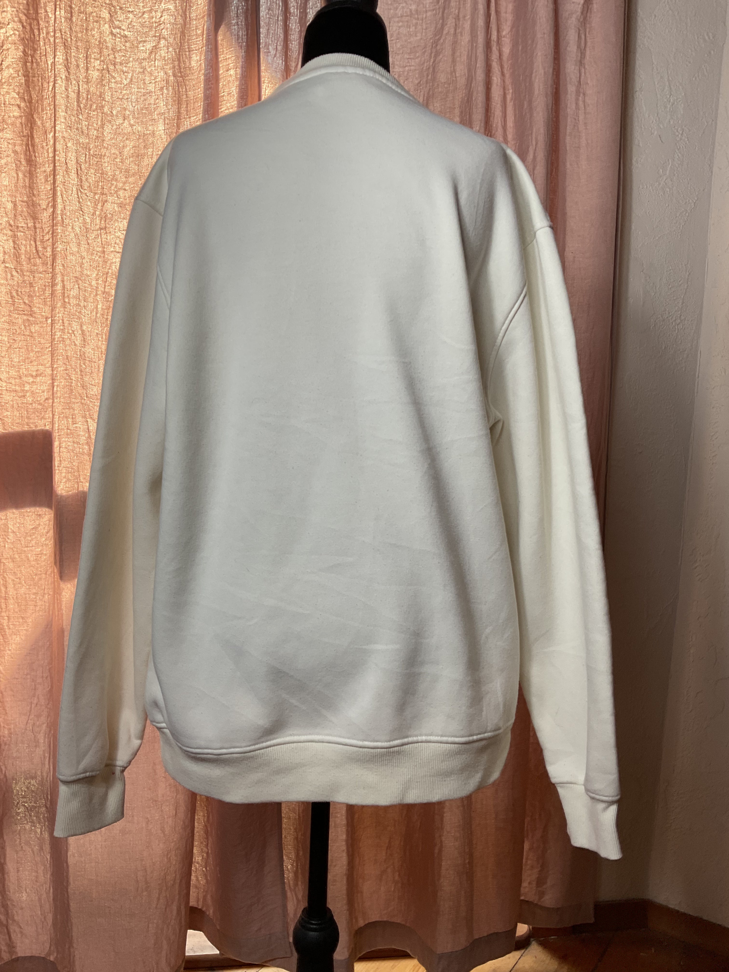 Bleecker Mercer Born with Silver Spoon Bear Sweatshirt White L