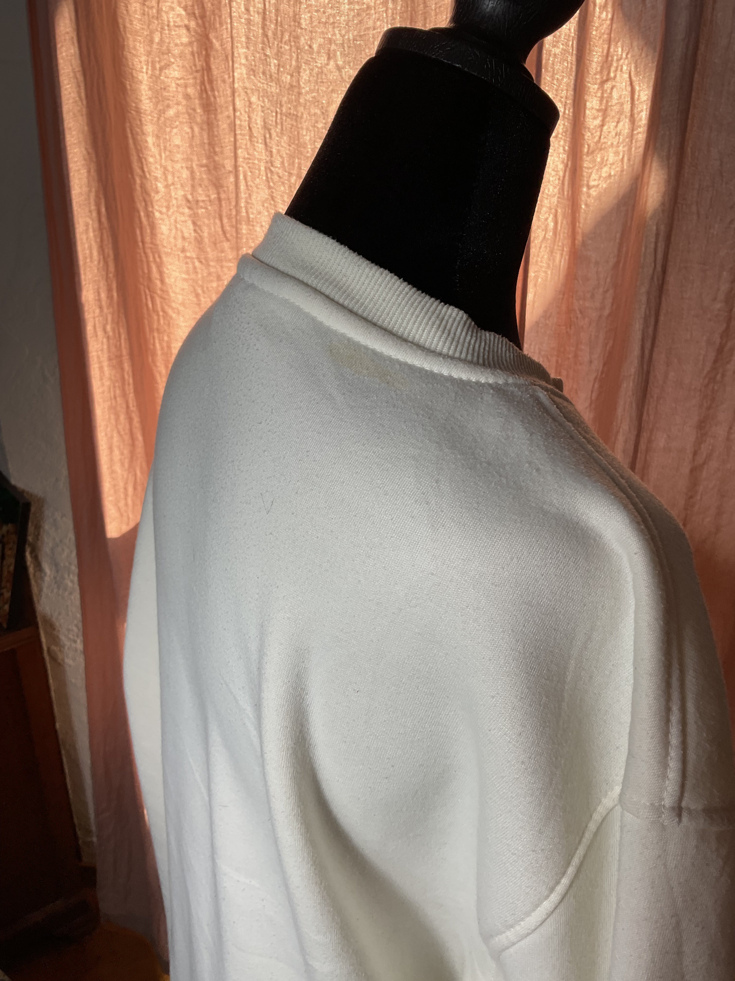 Bleecker Mercer Born with Silver Spoon Bear Sweatshirt White L