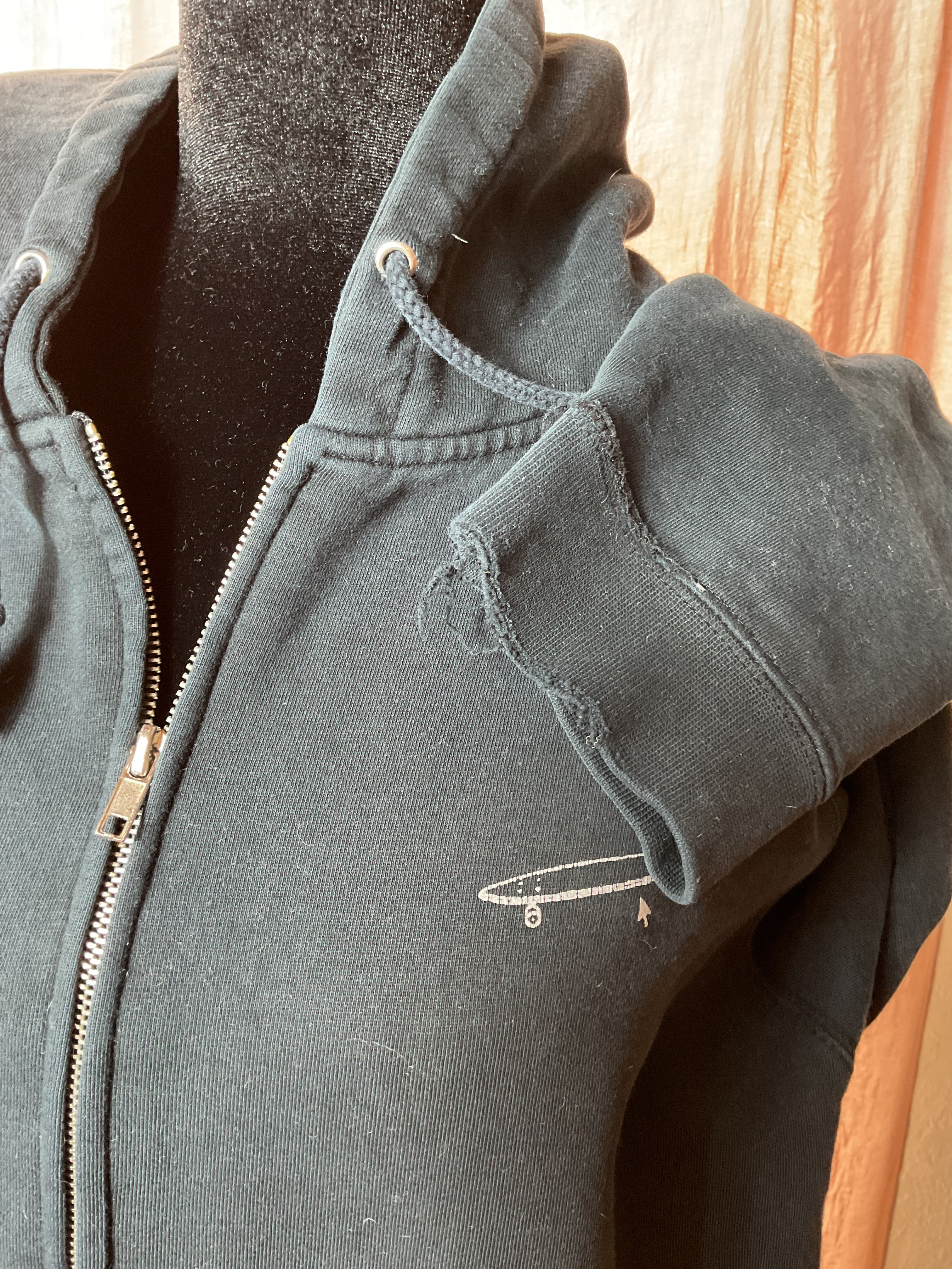 Girl Skateboards Zip Up Hoodie Crailtap Underground Small Black