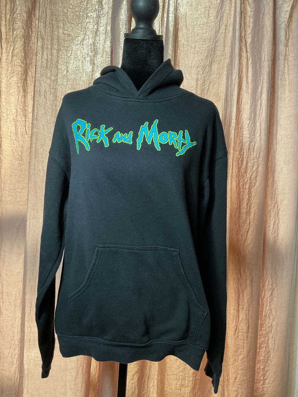 Rick and Morty Hoodie Adult Swim Black Size XL