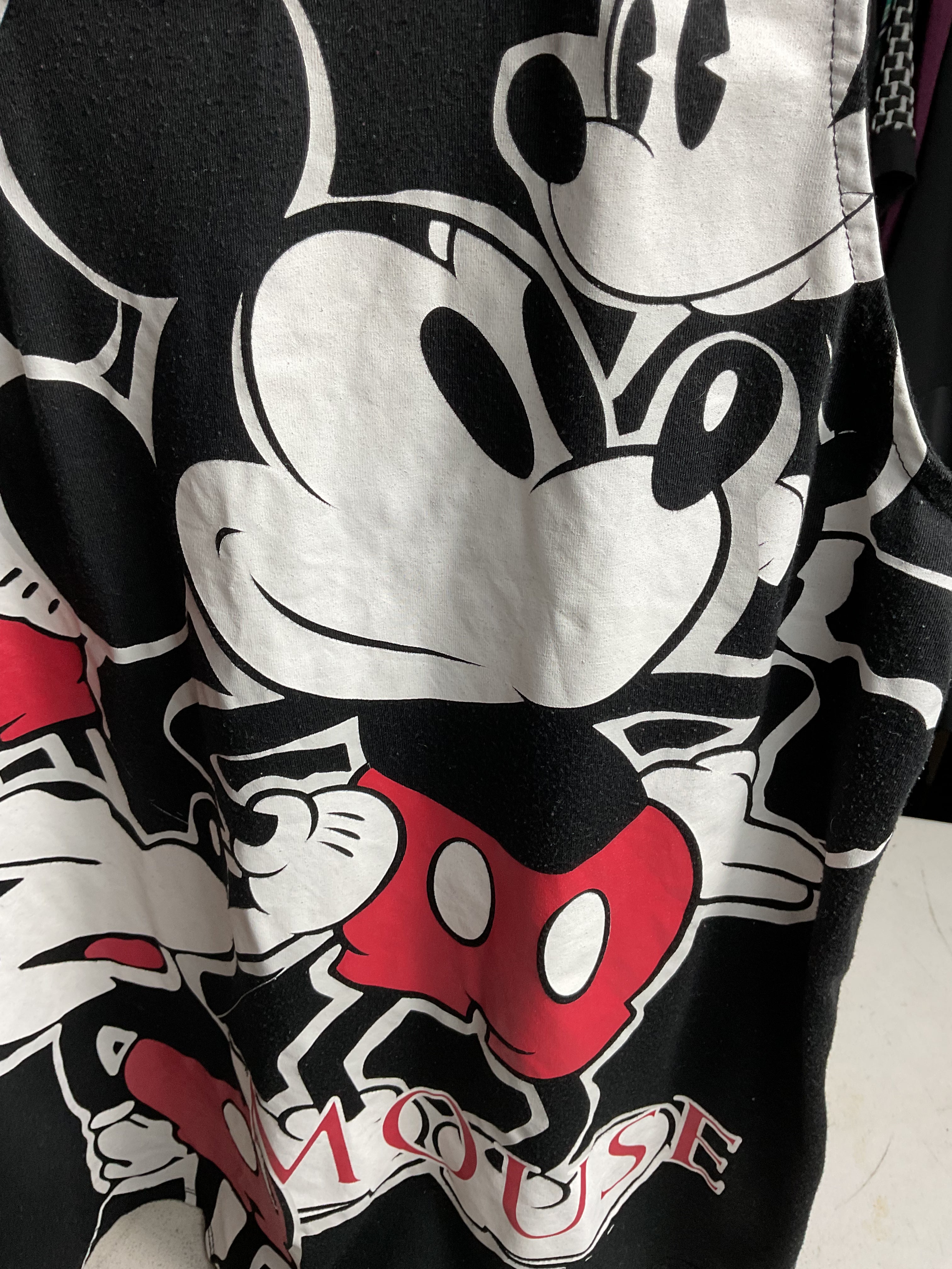 Disney Mickey Mouse Tank Top 3XL Plus Size Black All Over Print