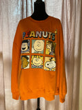 Peanuts Gang Character Graphic Crewneck - Orange 2X