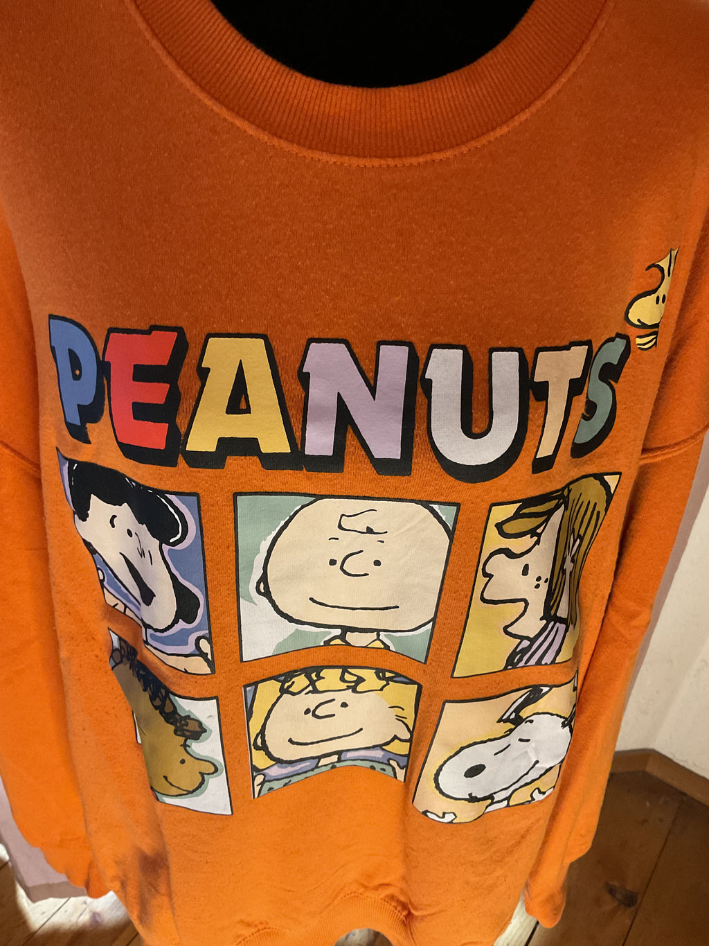 Peanuts Gang Character Graphic Crewneck - Orange 2X
