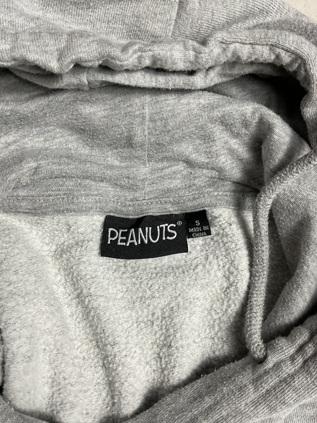 Peanuts Gang Hoodie Gray Small Charlie Brown Snoopy
