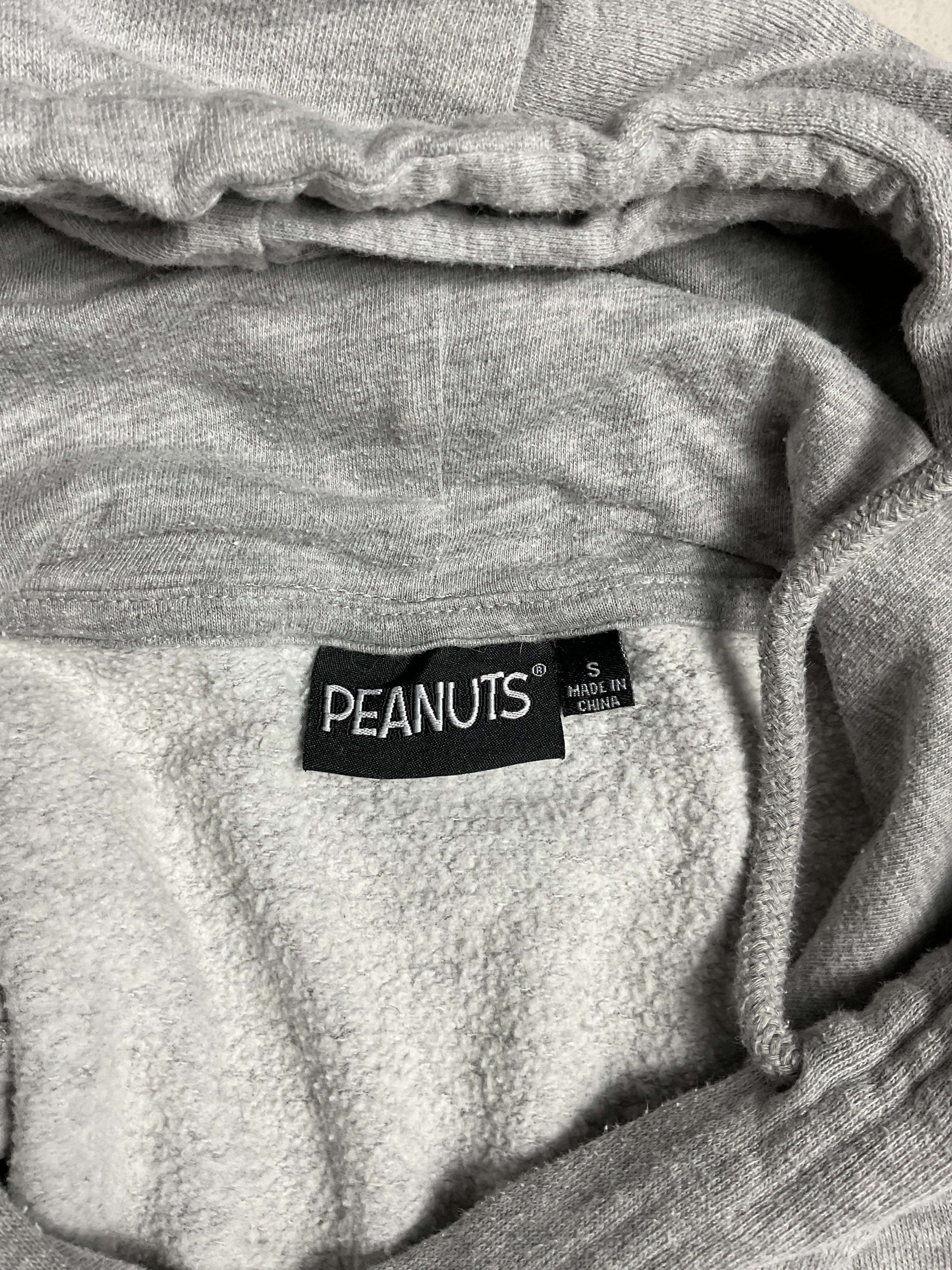Peanuts Gang Hoodie Gray Small Charlie Brown Snoopy