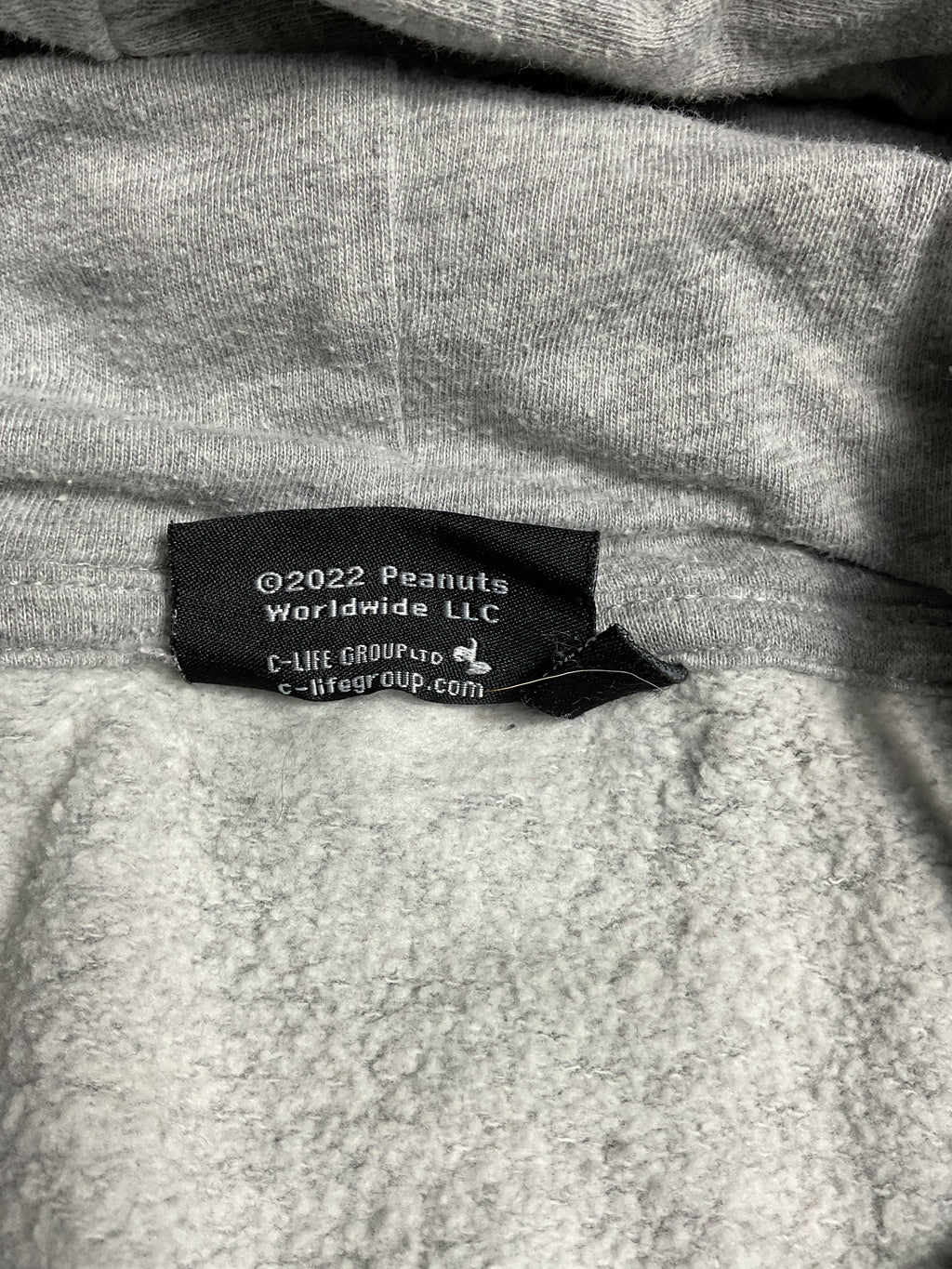 Peanuts Gang Hoodie Gray Small Charlie Brown Snoopy