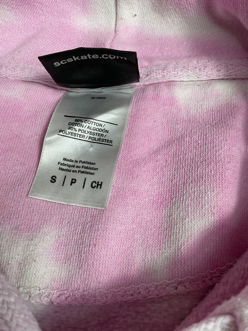 Santa Cruz Pastel Tie Dye Hoodie Dot Logo Pink Blue Yellow Small