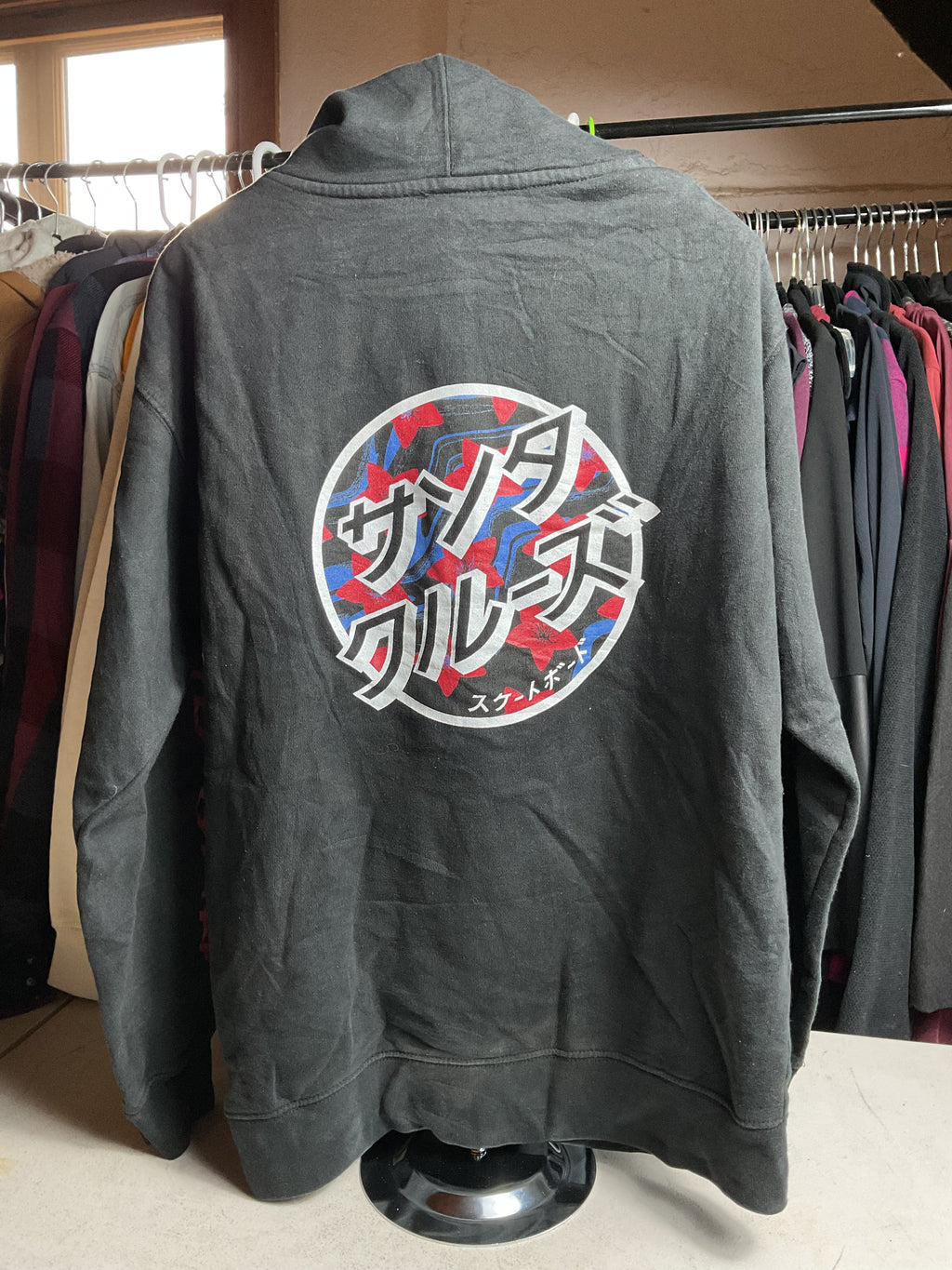 Santa Cruz Skateboards Hoodie Japanese Logo Men's Small