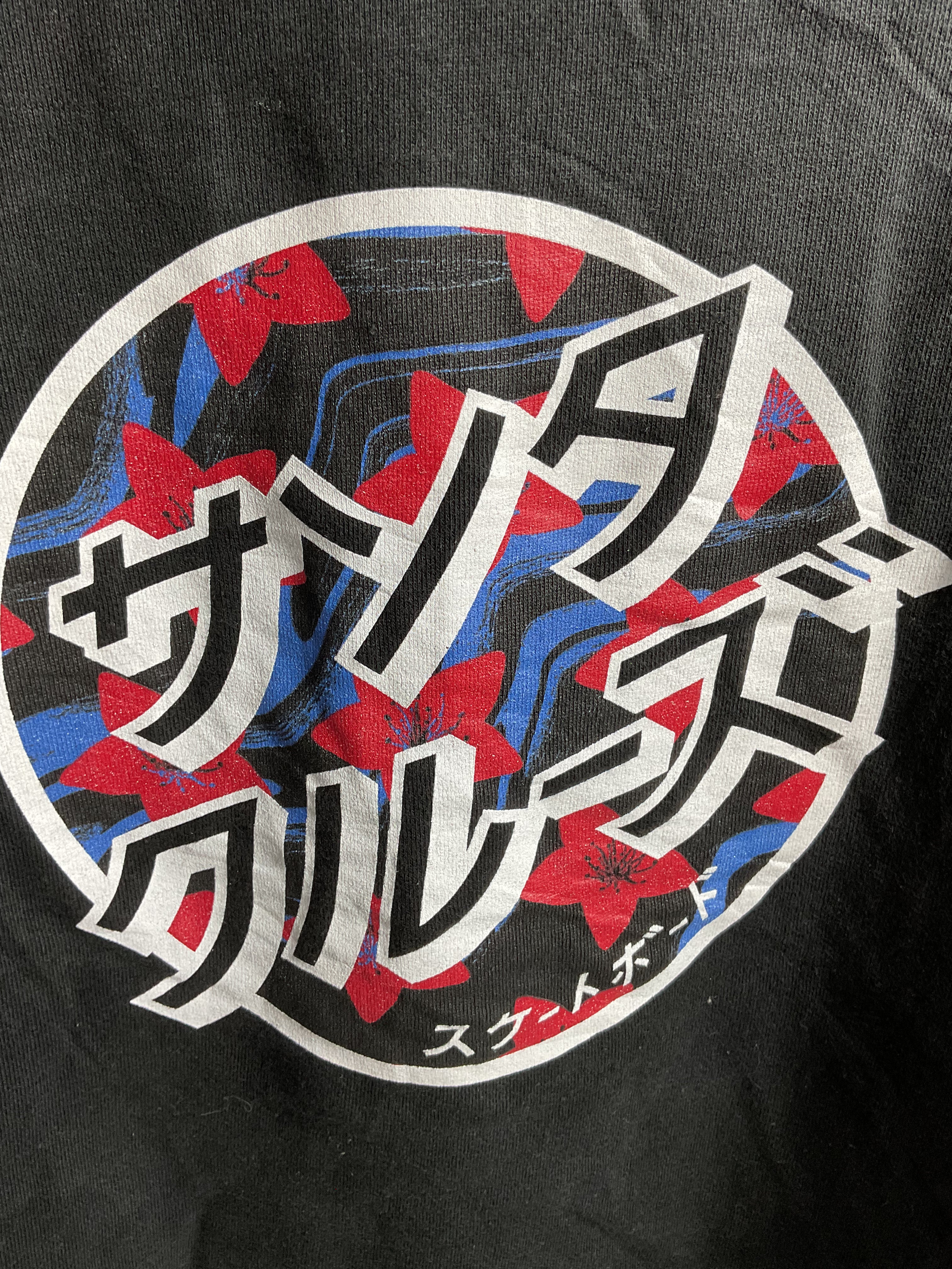 Santa Cruz Skateboards Hoodie Japanese Logo Men's Small