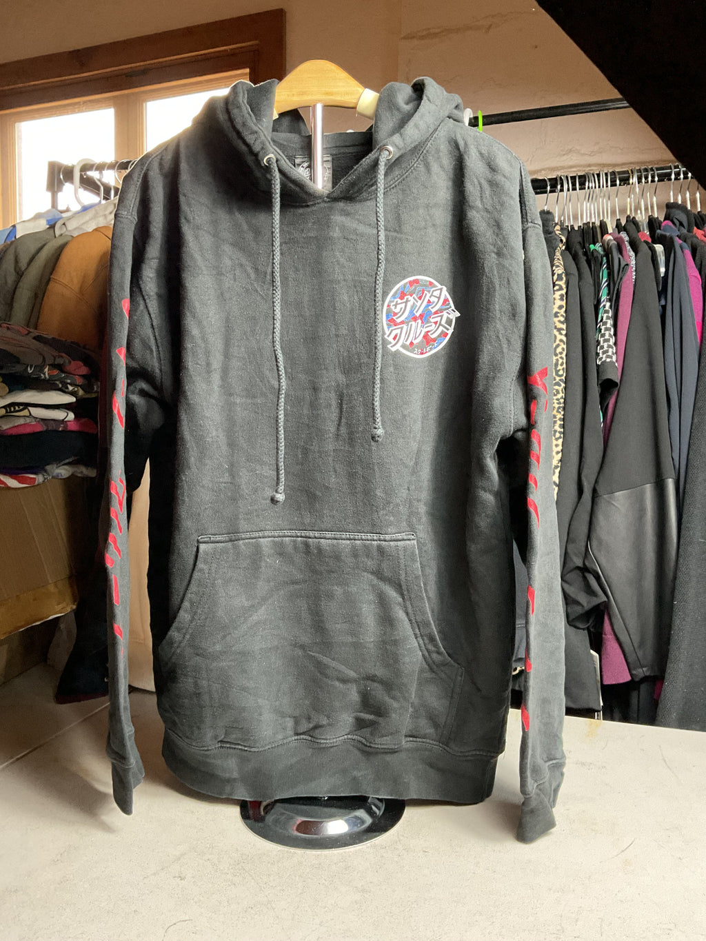 Santa Cruz Skateboards Hoodie Japanese Logo Men's Small