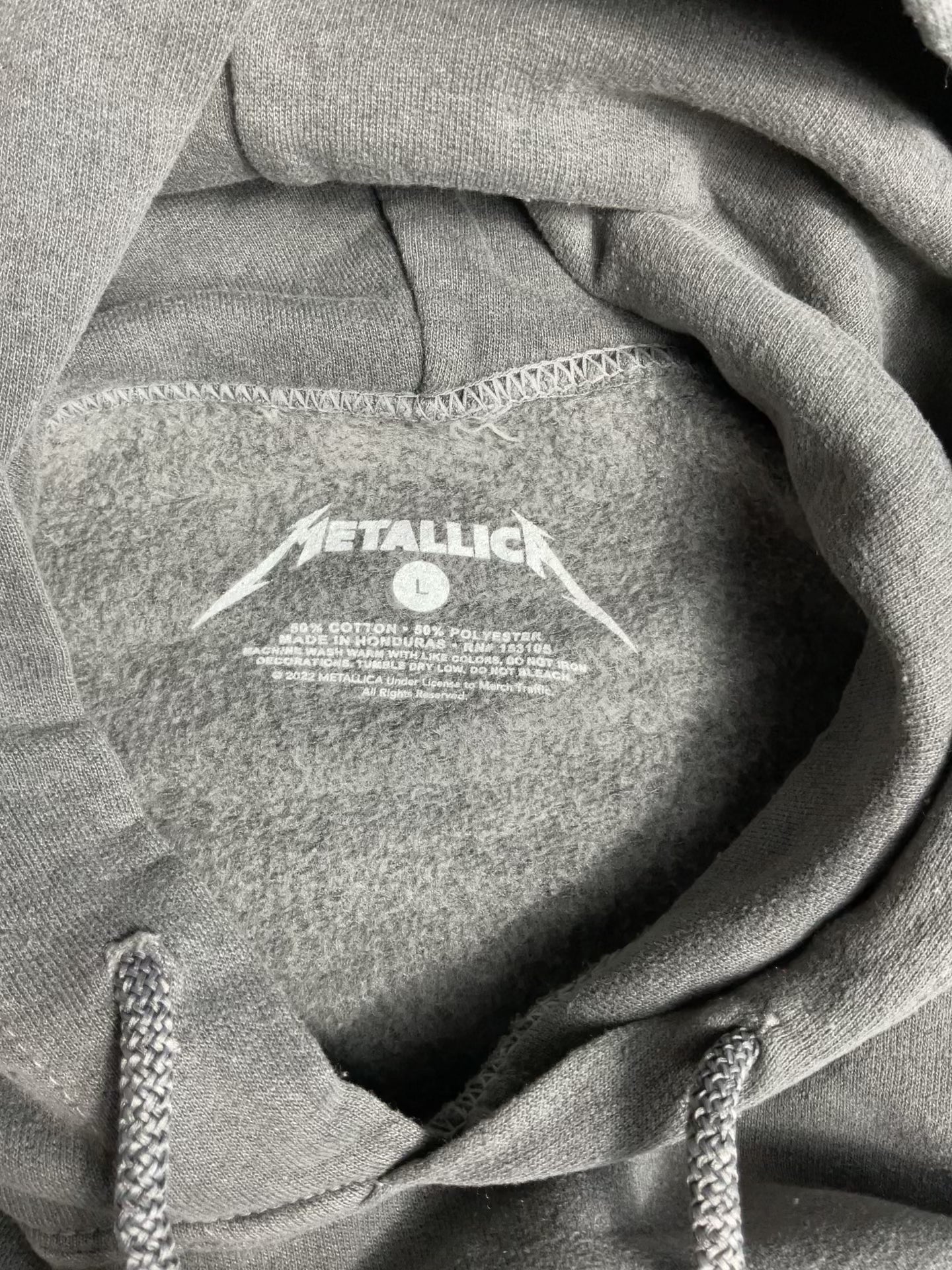 Metallica Hoodie Grey Wash Men’s Large