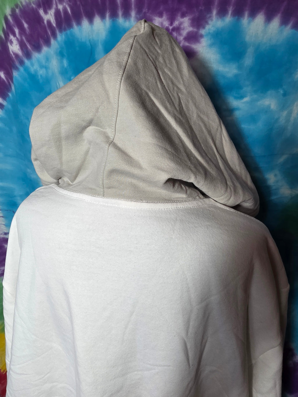 NWT FUBU Vintage Style White Grey Hoodie Sweatshirt 2XL