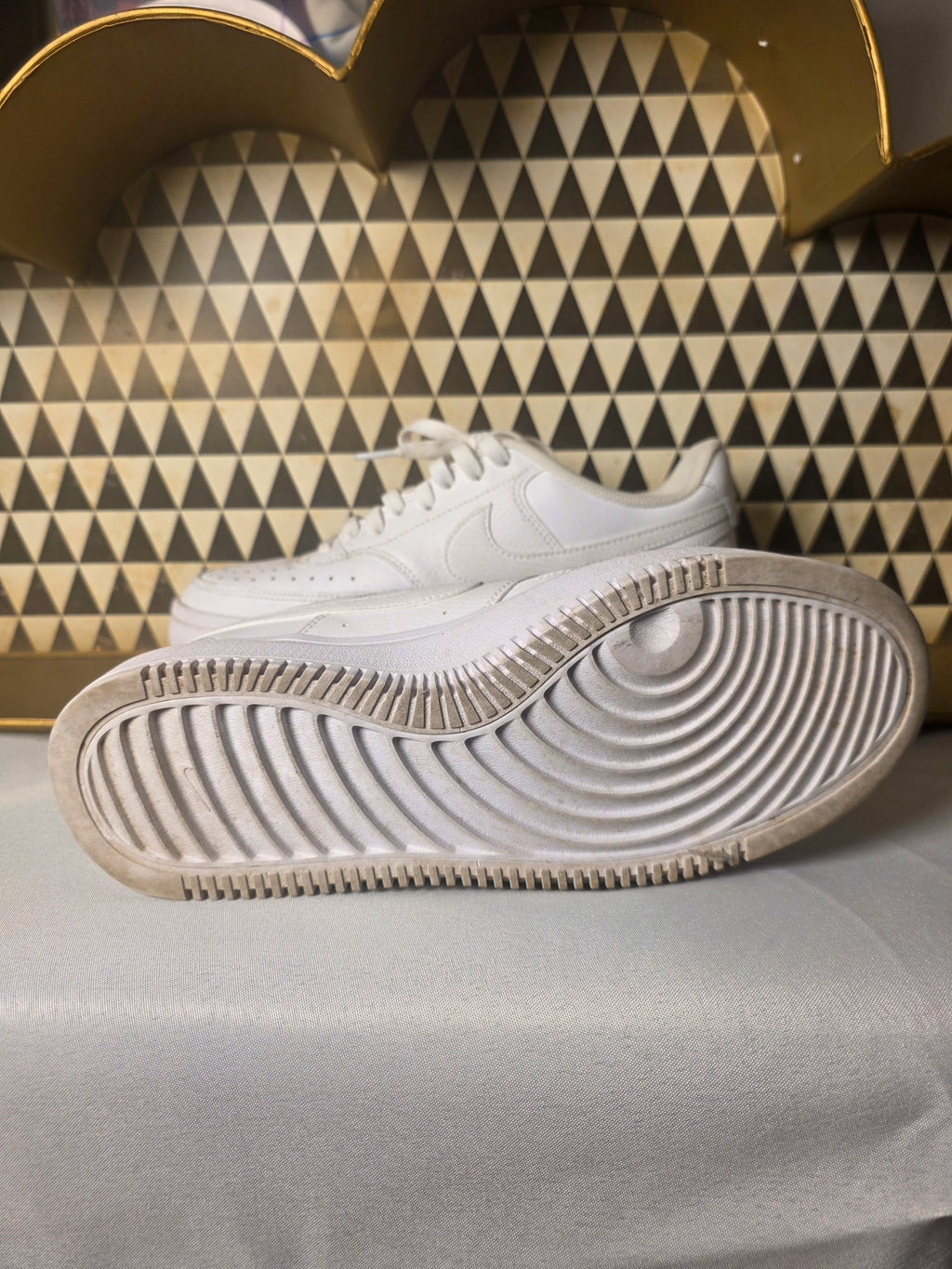 Nike Court Vision Alta Low White Platform DM0113-100 Sz 10
