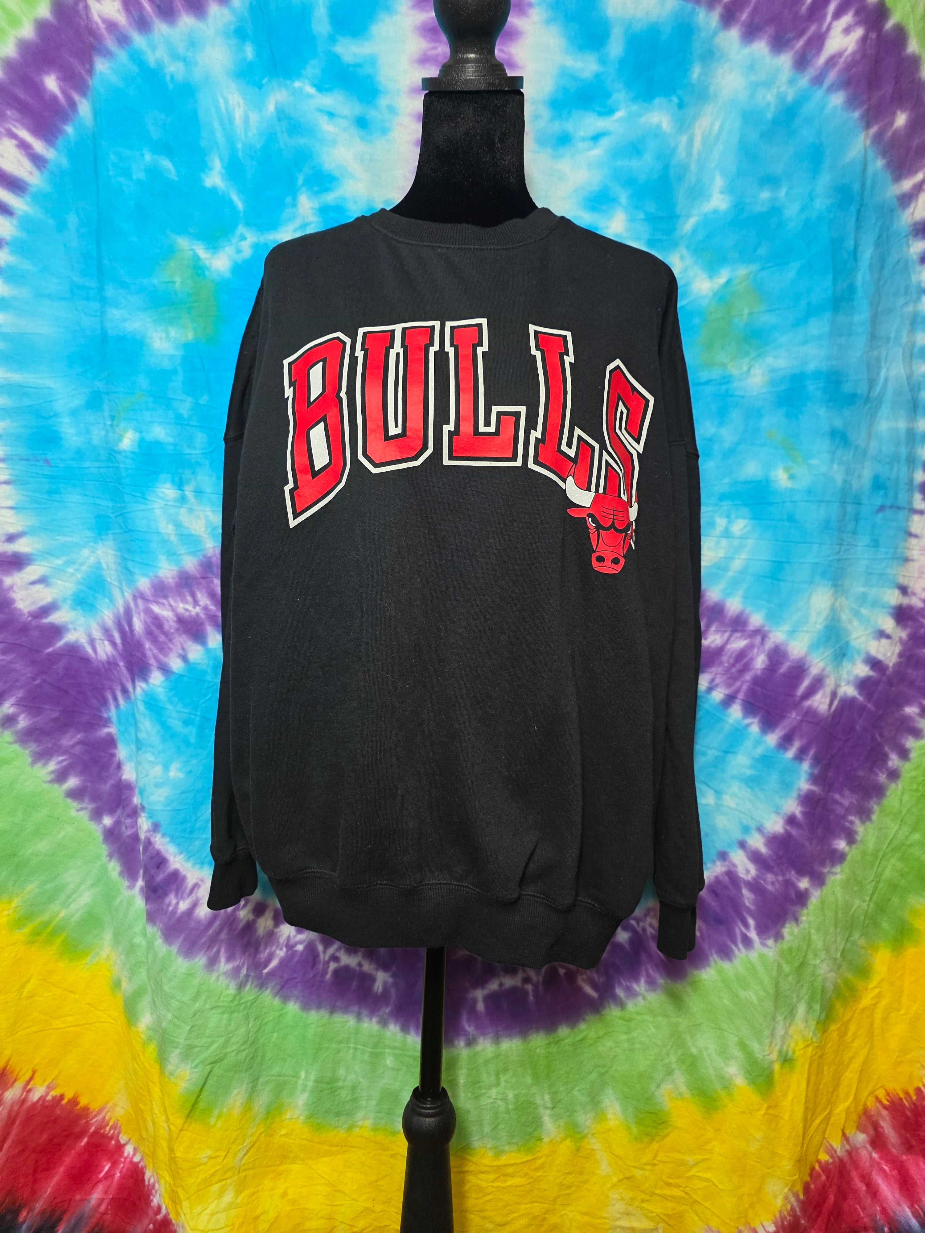 Ultra Game NBA Chicago Bulls Crewneck Sweatshirt Black Small